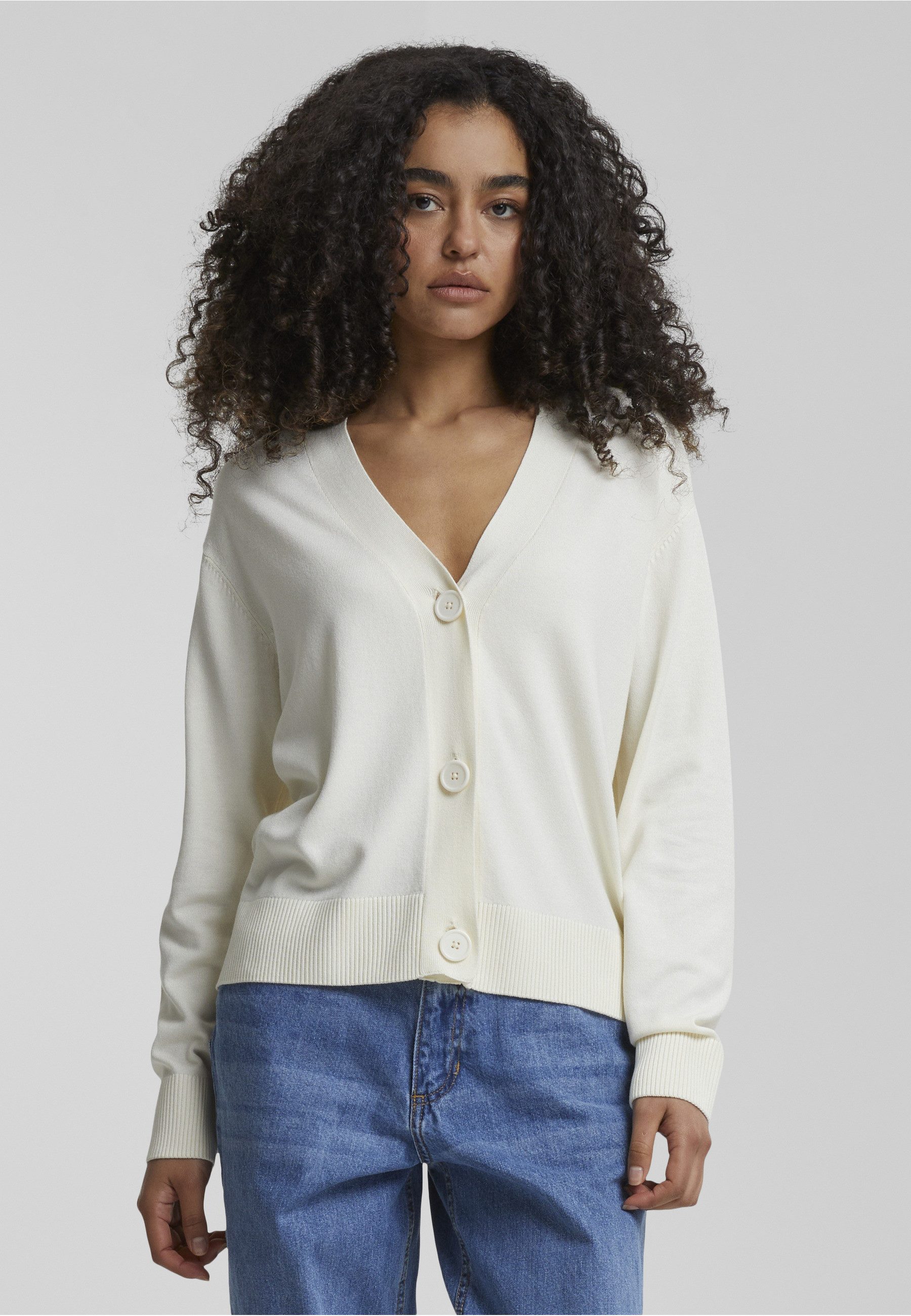 URBAN CLASSICS Strickjacke Urban Classics Damen Ladies Knitted Cardigan (1-tlg) – Bild 4 von 5