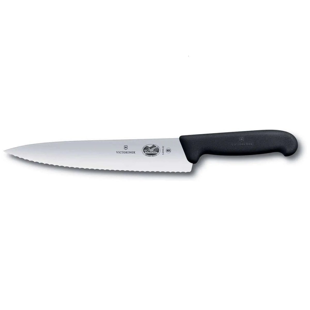 Victorinox Kochmesser 5.2033.22B Tranchiermesser mit Wellenschliff – Für müheloses Schneiden