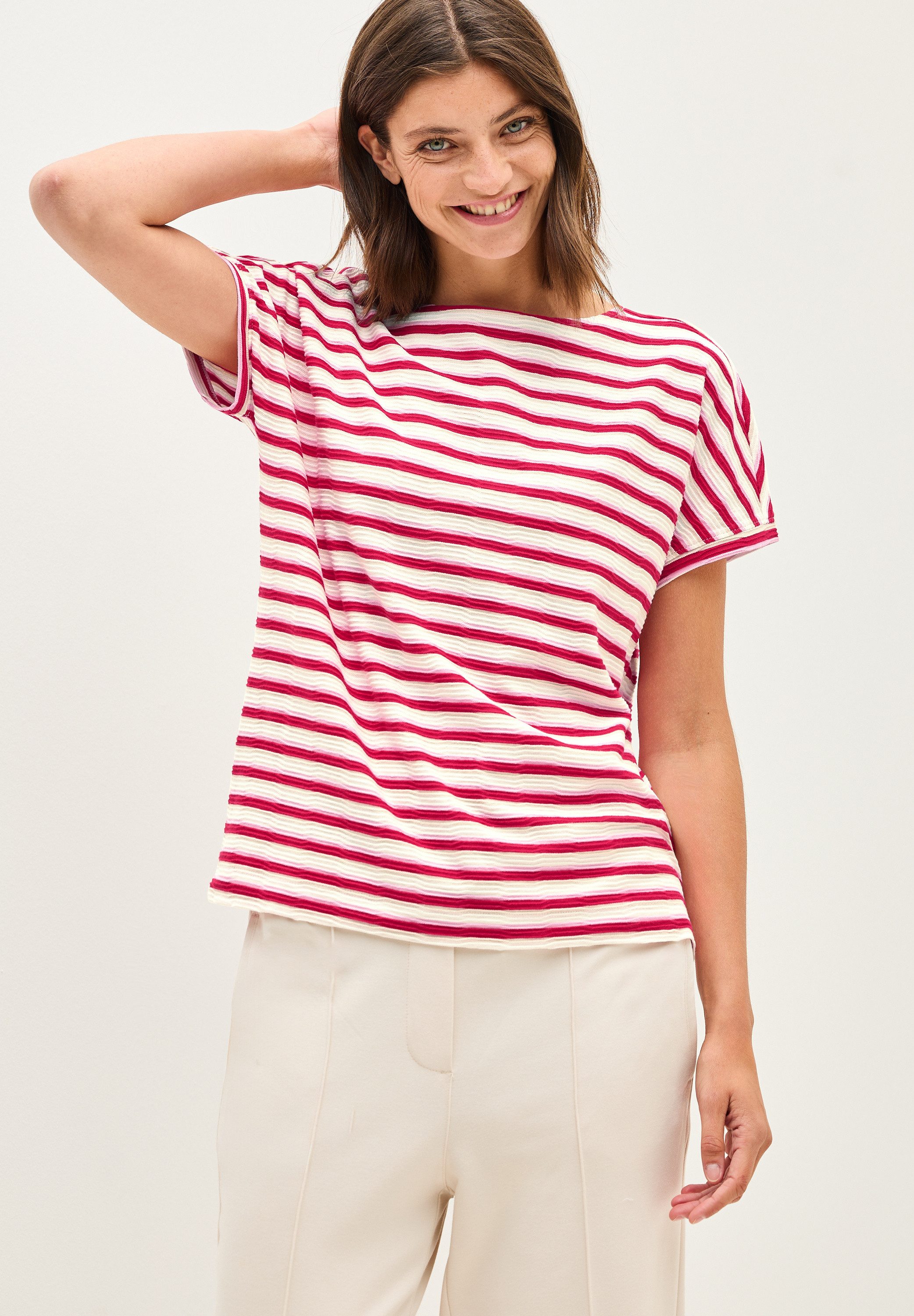 CECIL T-Shirt mit Streifen Muster