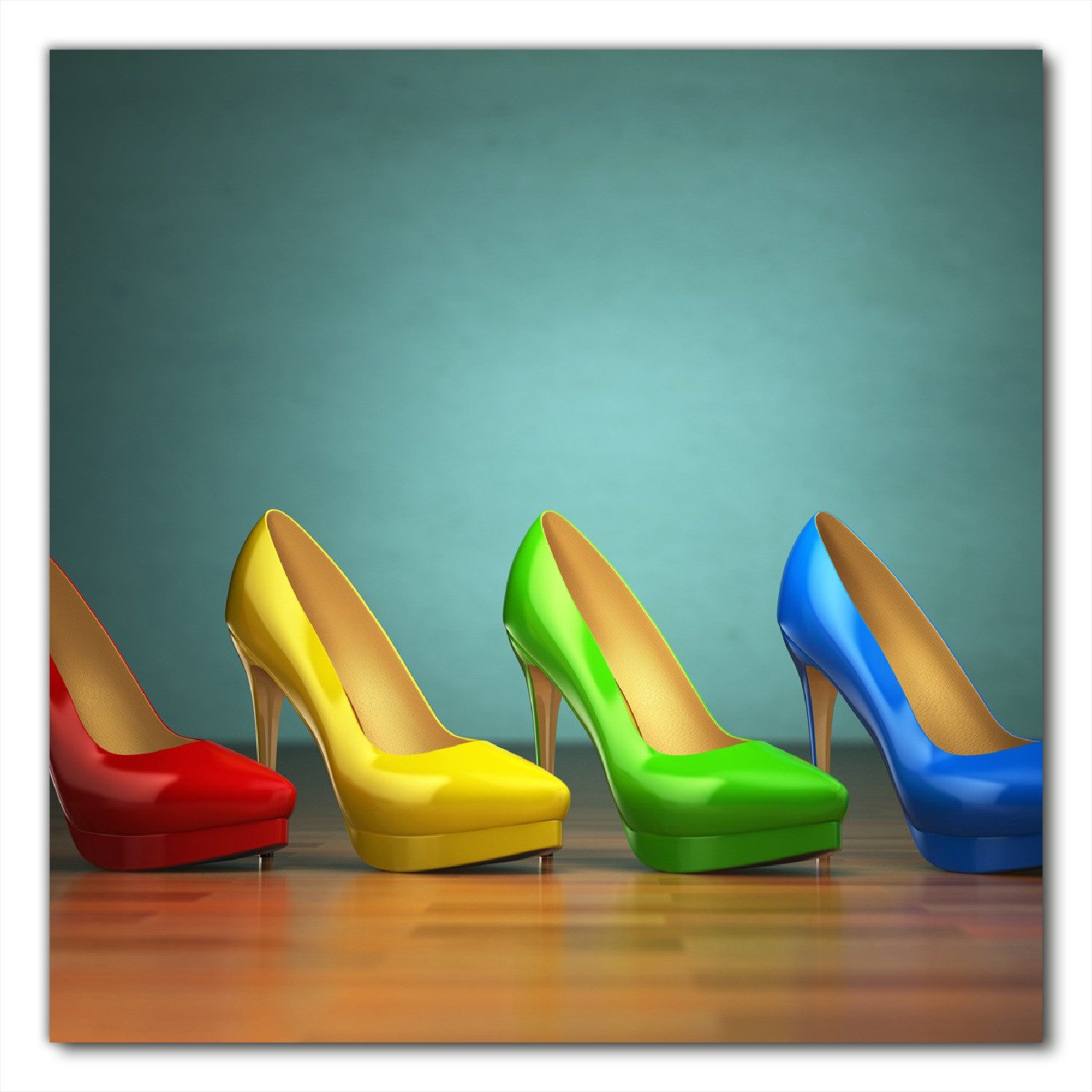 Wallario Möbelfolie Bunte Обувь - High Heels für Frauen