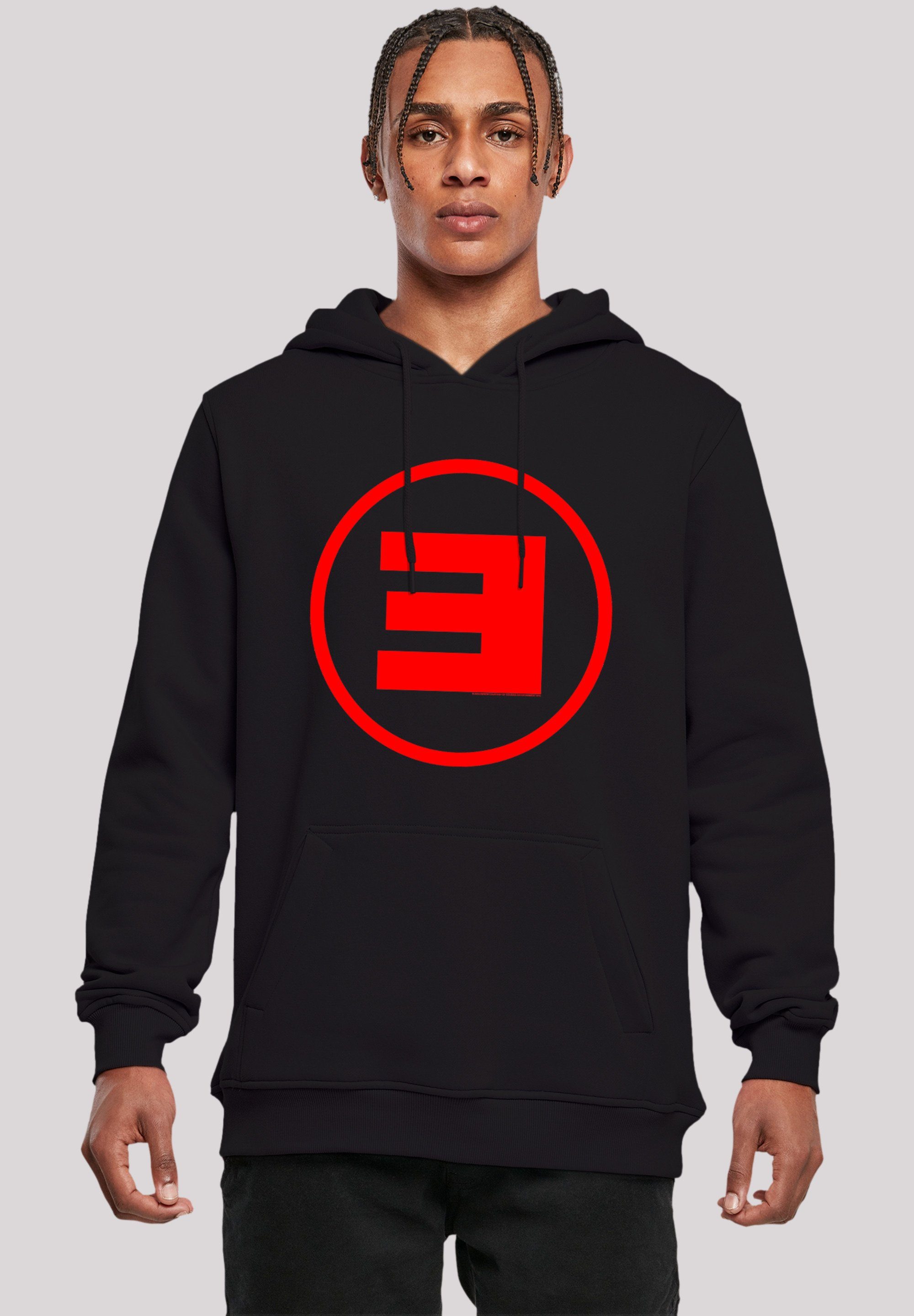 F4NT4STIC Hoodie Eminem Circle E By Off Qualität, Rock schwarz Premium Musik, Hop Rap Music Hip