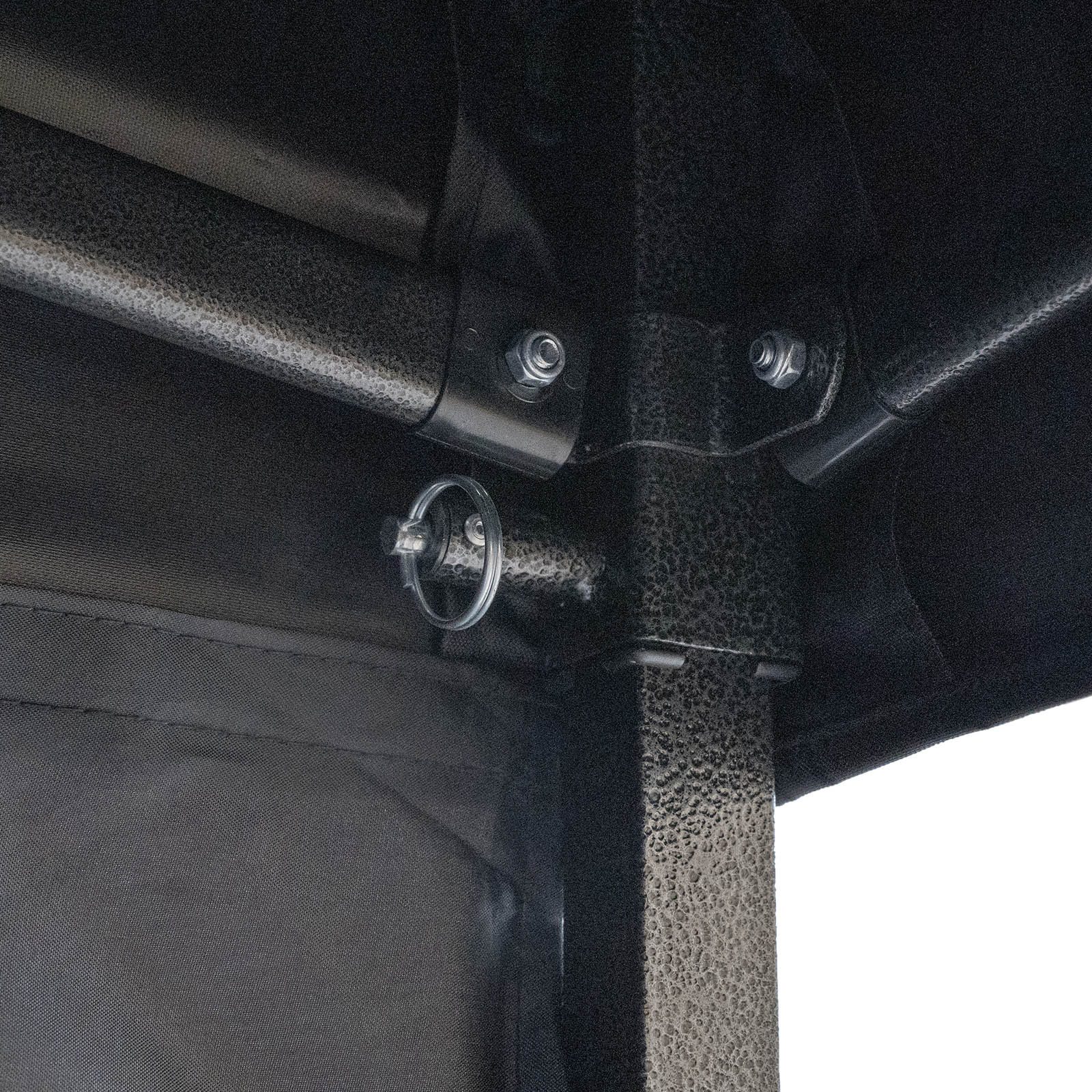 Weber GmbH Faltpavillon Easy-Up Zelt 3×3 m – inkl. 3 Einzel-Seitenplanen – schnell aufgebaut, mit 3 Seitenteilen, höhenverstellbar, wasserabweisend, leicht aufstellbar