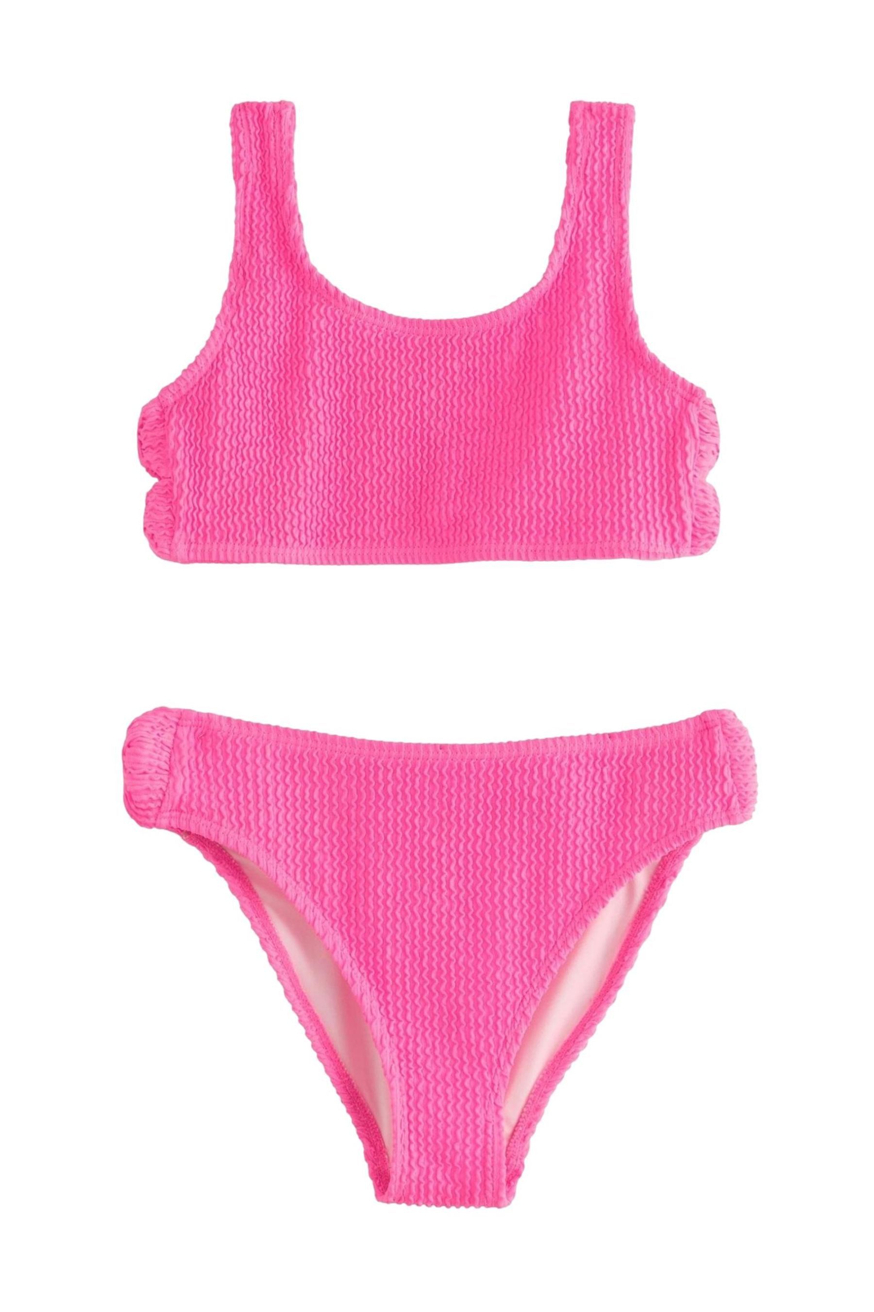 LIPSY Bustier-Bikini Lipsy Bikini mit U-Ausschnitt und Struktur (2-St)