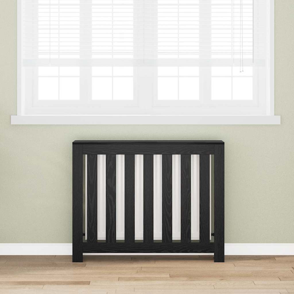 vidaXL Heizkörper Heizkörperabdeckung Schwarz Eichen-Optik 104 x 20 x 82 cm