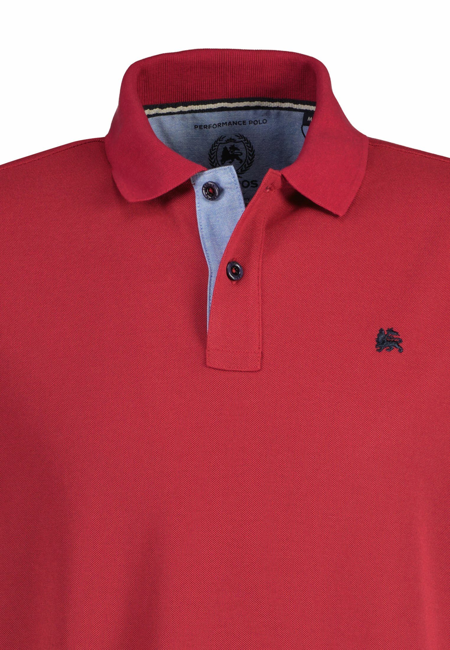 LERROS Dry* *Cool RED Piquéqualität Polostyle & in CORAL Poloshirt Klassischer LERROS