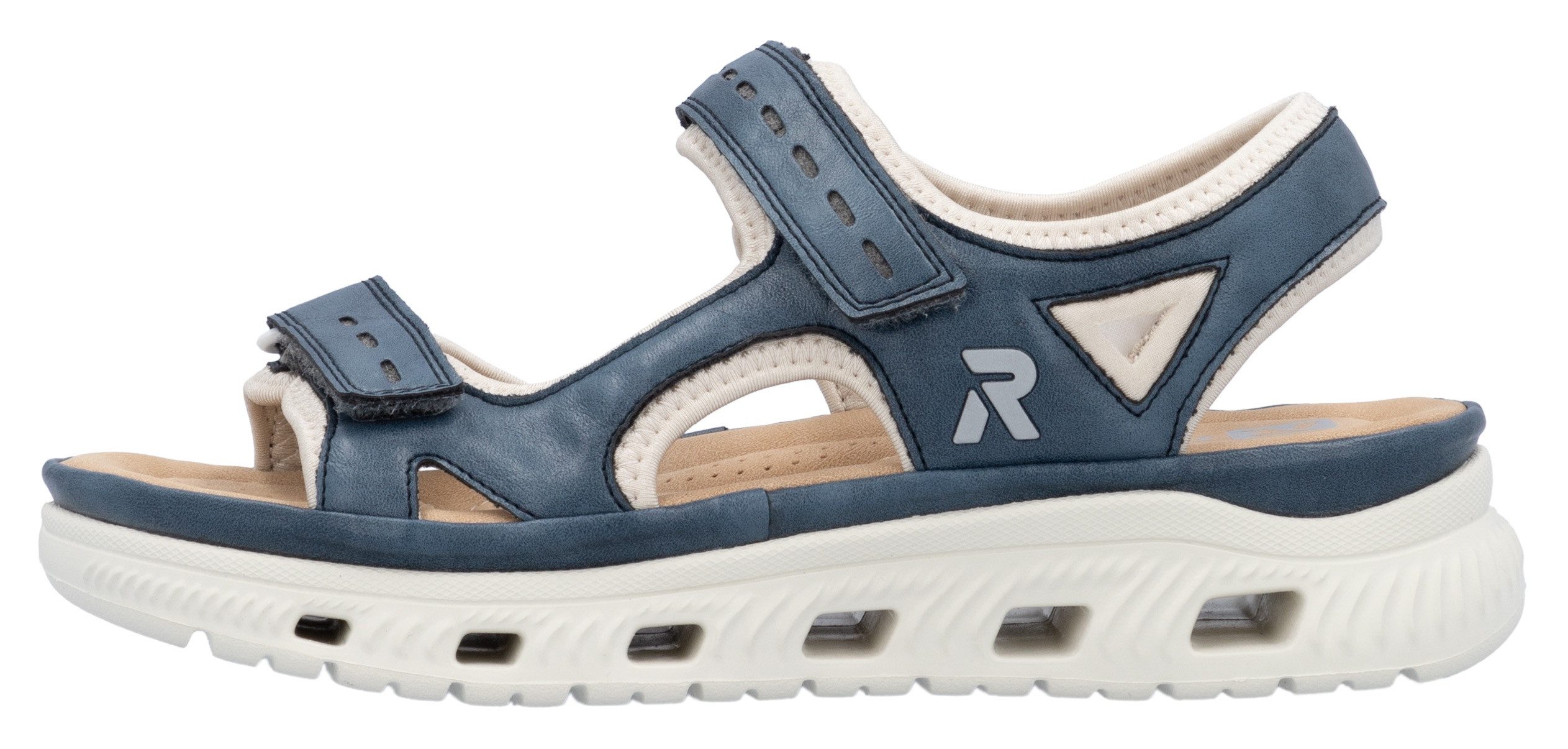 Rieker Sport Outdoorsandale Sandale, Sommerschuh, Sandalette, Plateauabsatz, mit Klettverschlüssen