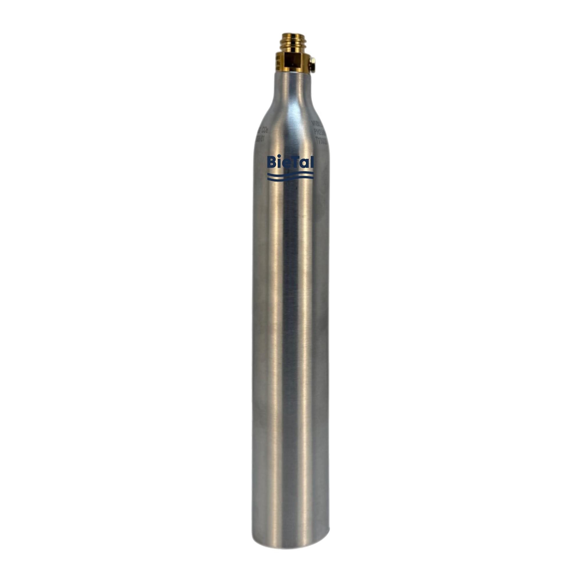 BieTal Gaskartusche BieTal® CO2 Zylinder Flasche 425g für SodaStream & GROHE Blue TR21x4, 1 St., BieTal® Kohlensäurezylinder für bis zu 60 Liter Sprudelwasser