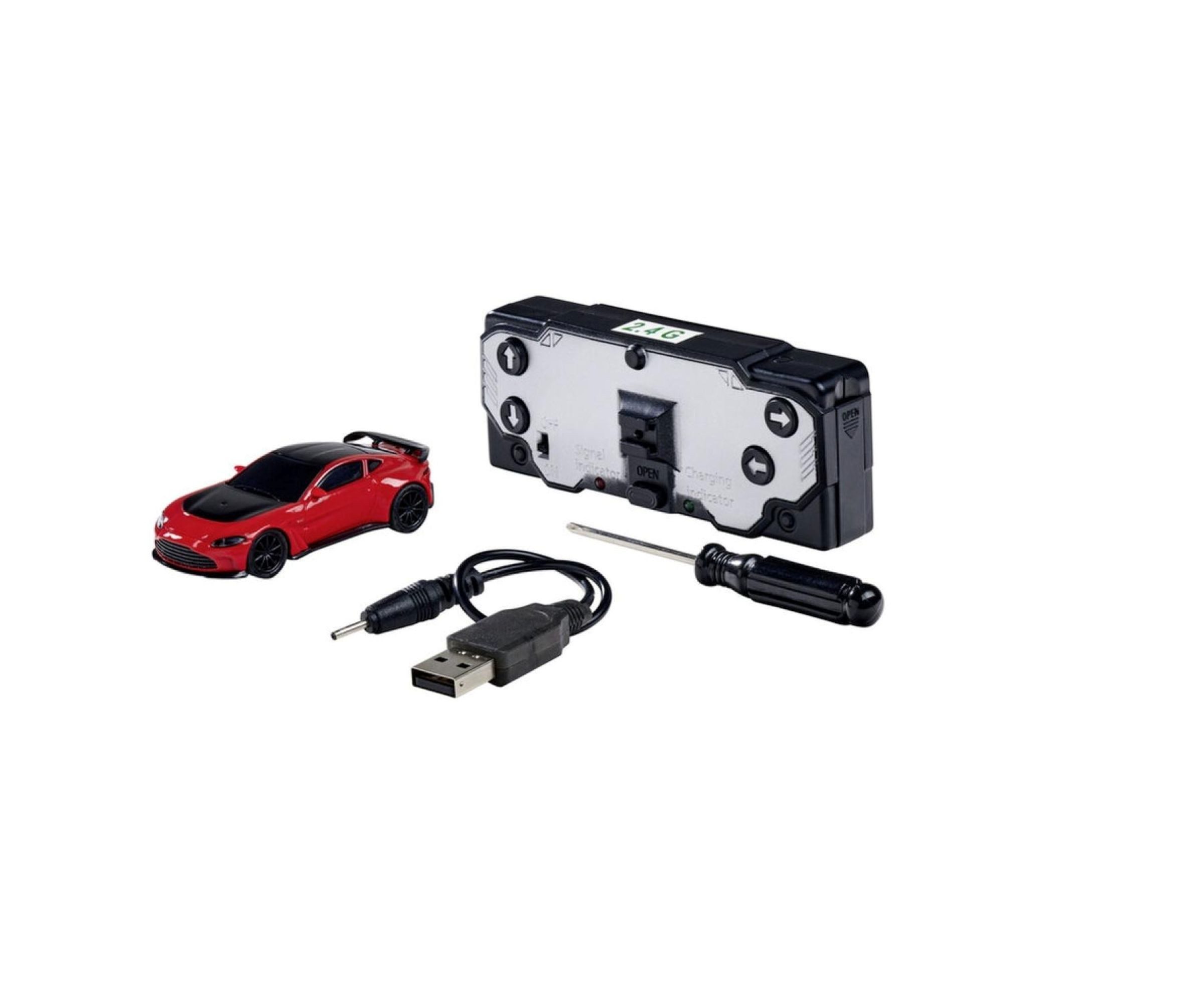 CARSON RC-Auto Carson 1:60 Nano Racer Aston Martin V12 Vantage rot