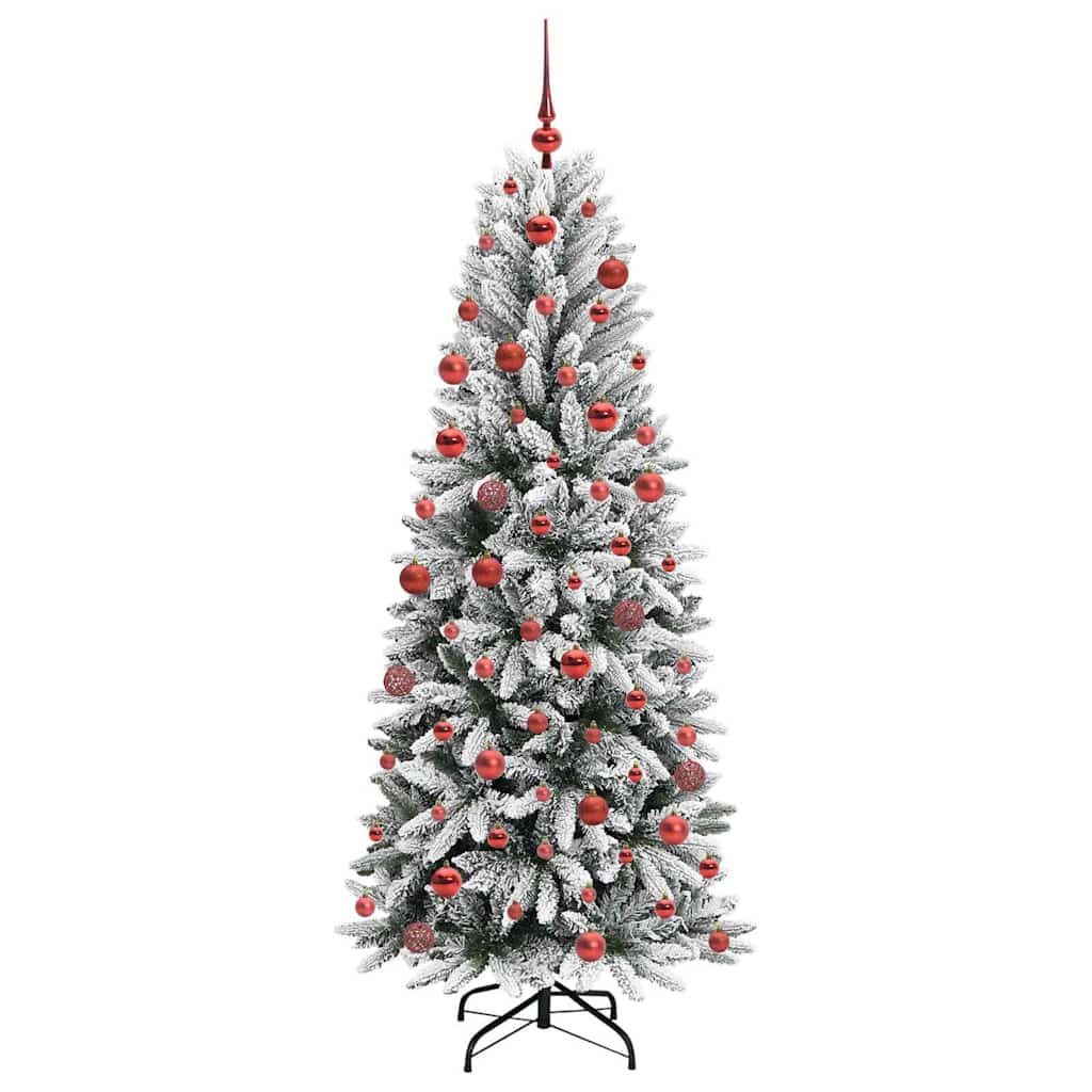vidaXL LED Baum Künstlicher Weihnachtsbaum mit 300 LEDs mit Ständer Weiß 180 cm