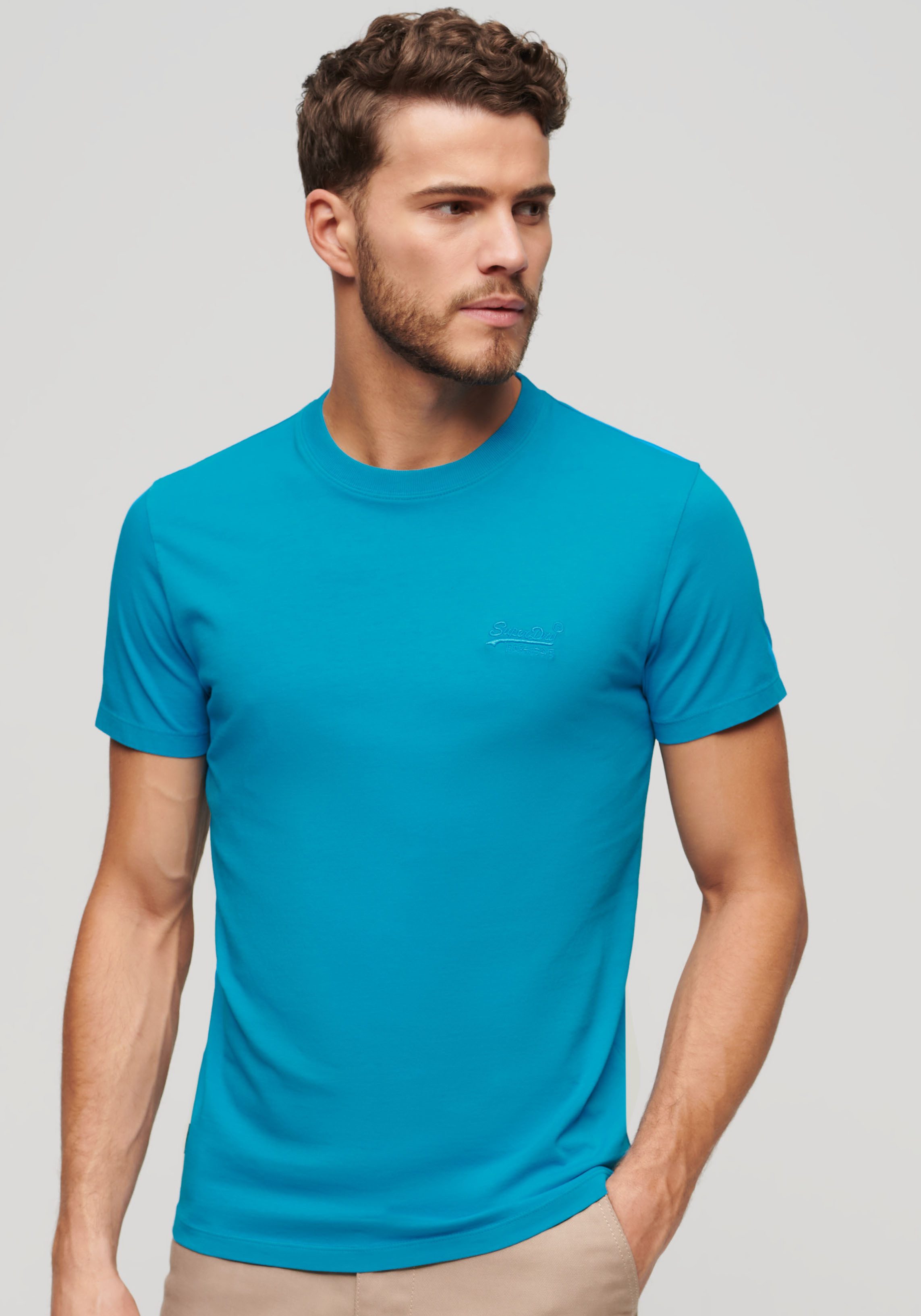 Superdry Rundhalsshirt ESSENTIAL LOGO EMB NEON günstig online kaufen