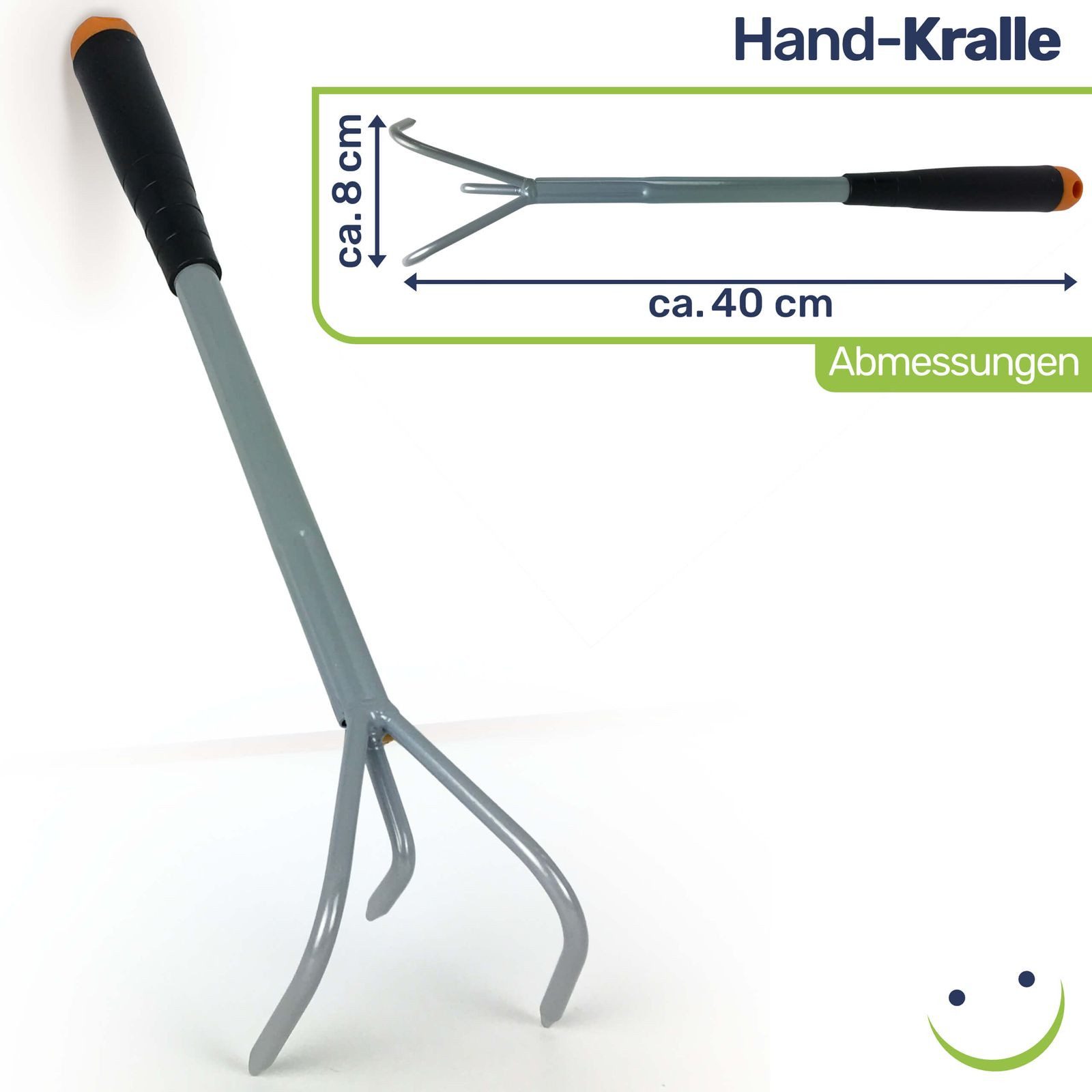 Gravidus Gartenpflege-Set 5-tlg. Gartenwerkzeug Set Harke Hacke Kralle Stahl – Bild 5 von 5