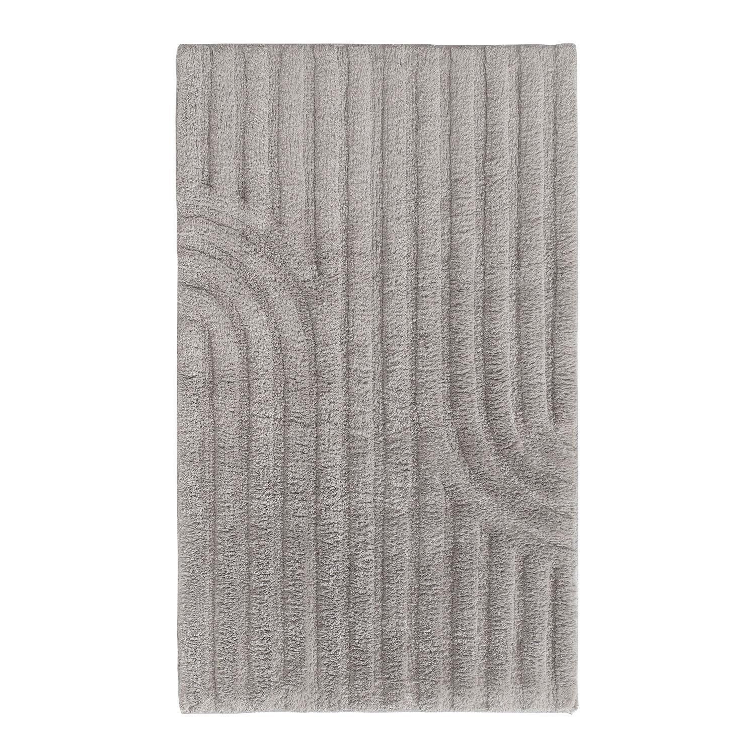 casa NOVA Badematte MINORI, Grau, Baumwolle, rechteckig, waschbar bis 40 °C, L 120 x B 70 cm