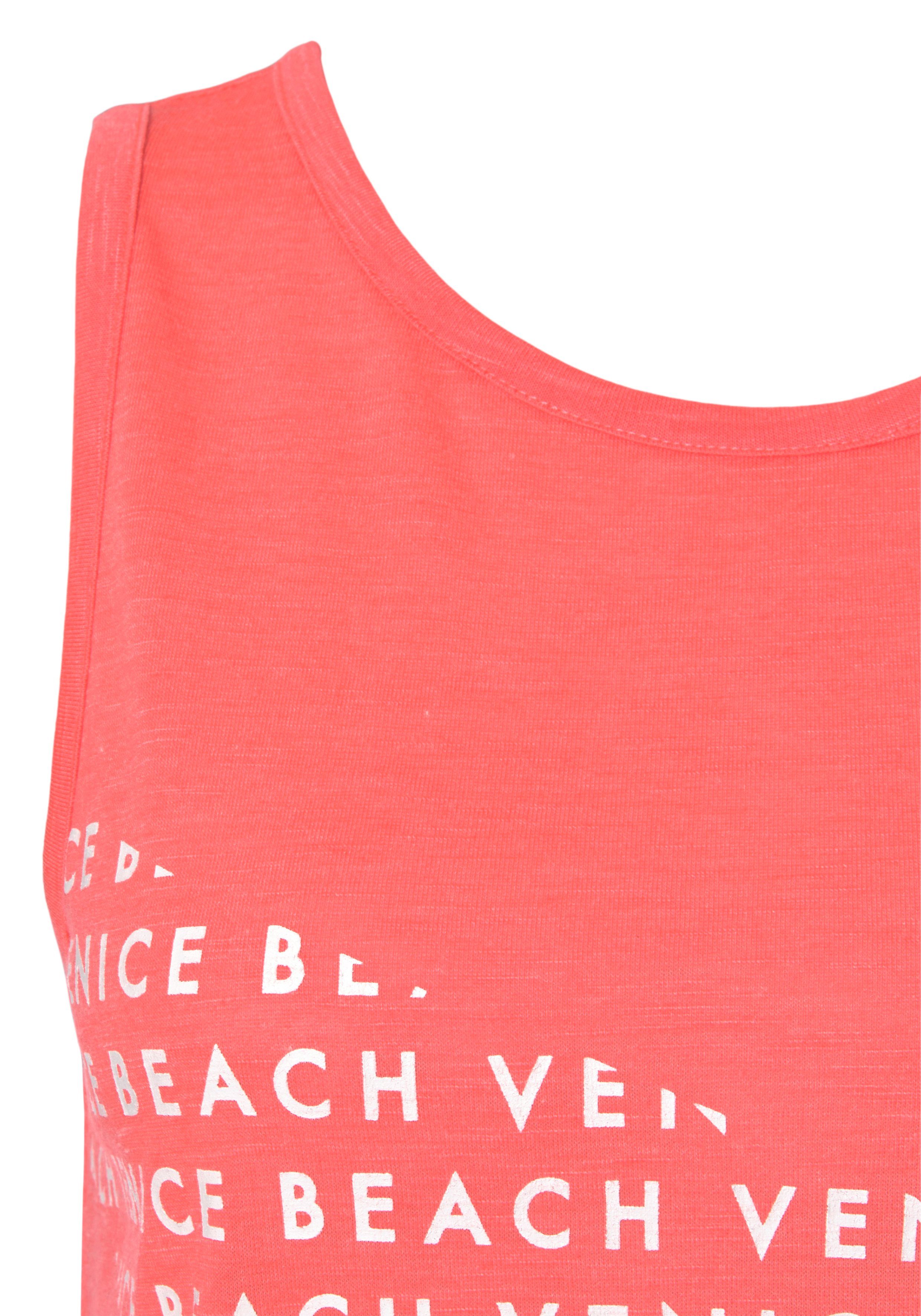 Venice Beach Tanktop aus weicher Slubware mit Logoprint Jerseytop mit breiten Trägern, Sommertop, lockeres Trägertop – Bild 4 von 5