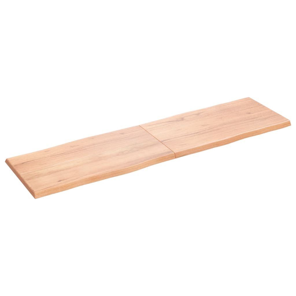 (1 furnicato Massivholz Baumkante Tischplatte 180x50x(2-4) St) Behandelt cm