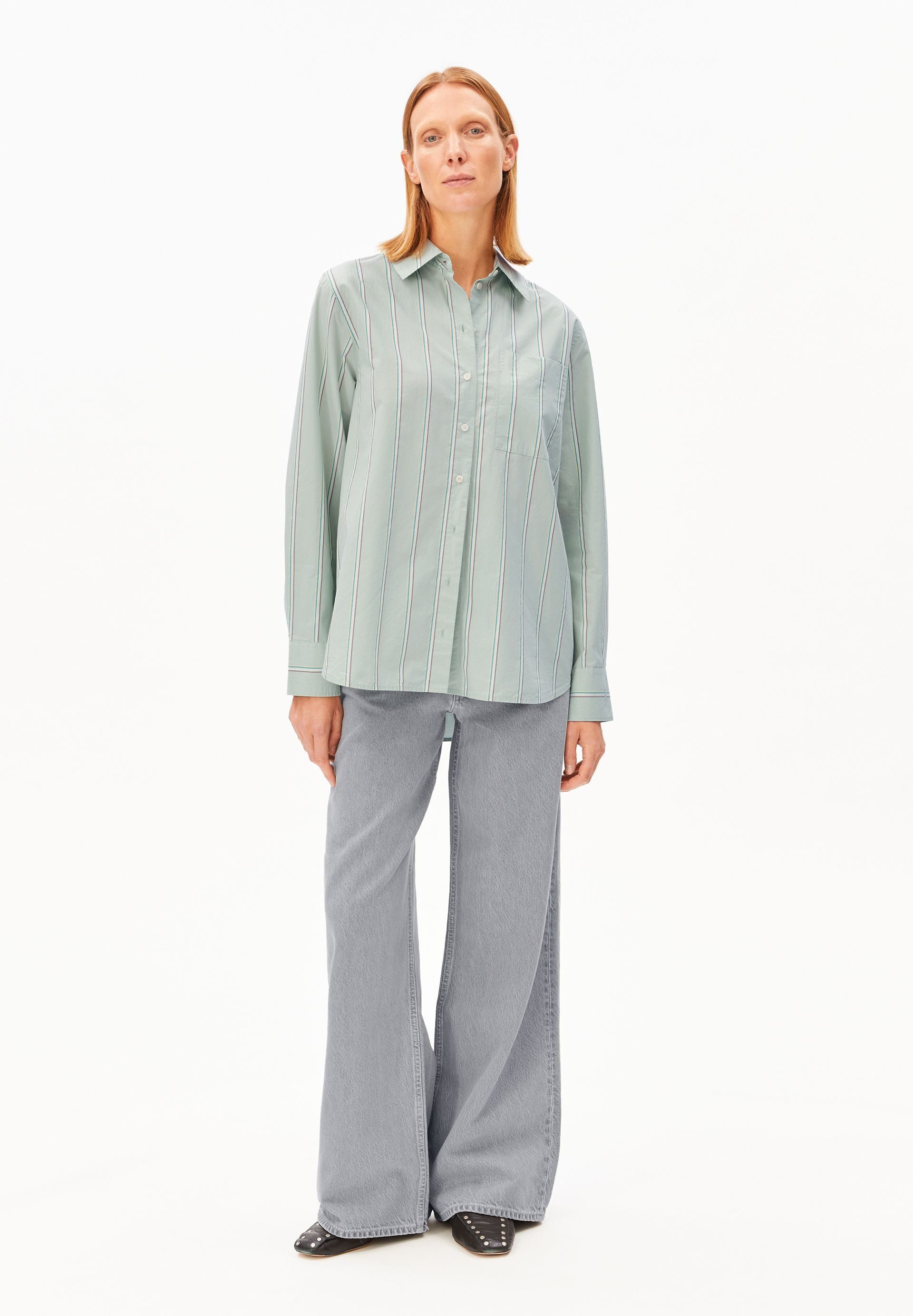Armedangels Langarmbluse STRIPE LOOSE Bluse aus Bio-Baumwolle Loose Fit
