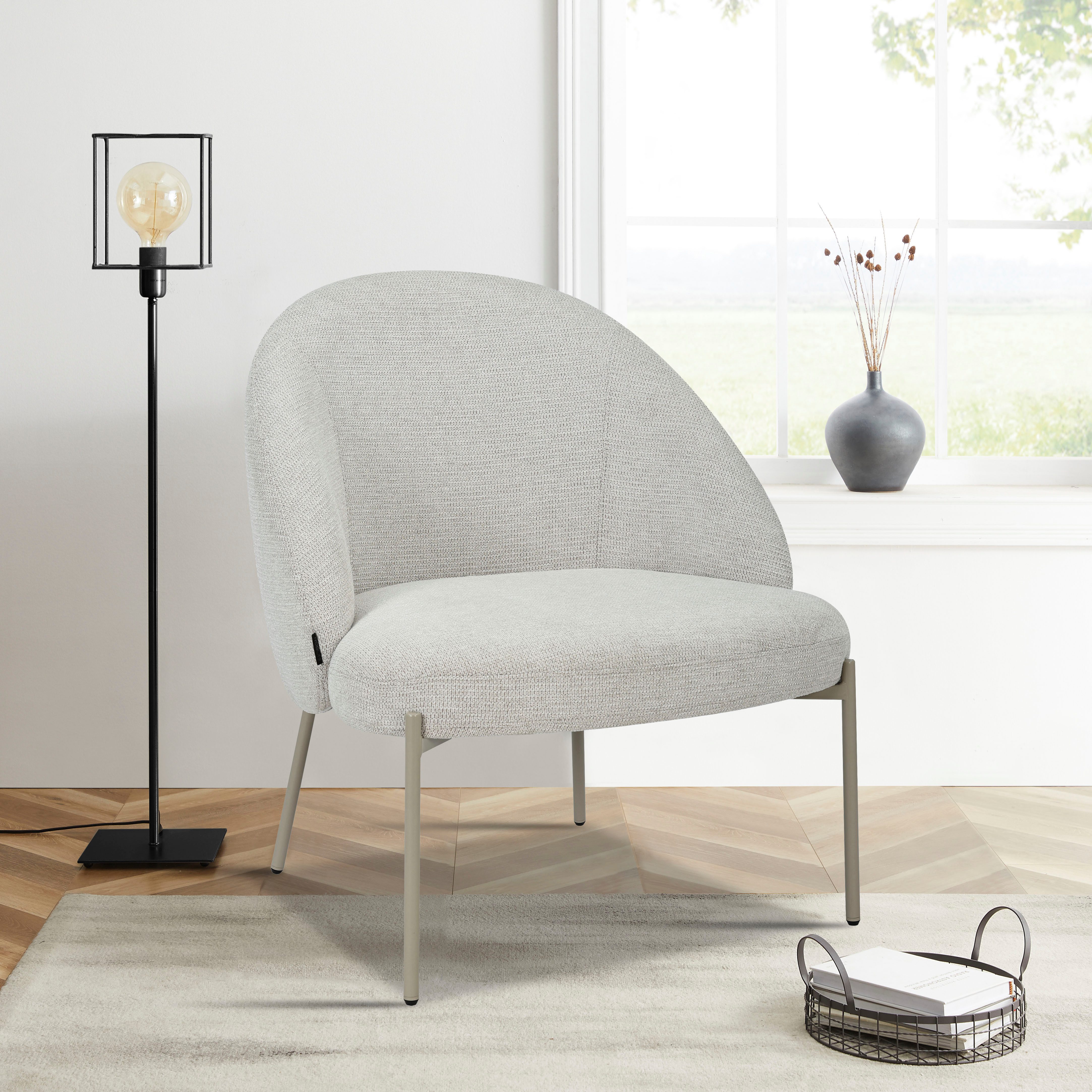 INOSIGN Loungesessel MOVILLE Designstuhl mit filigranen Metallbeinen, Cockt günstig online kaufen