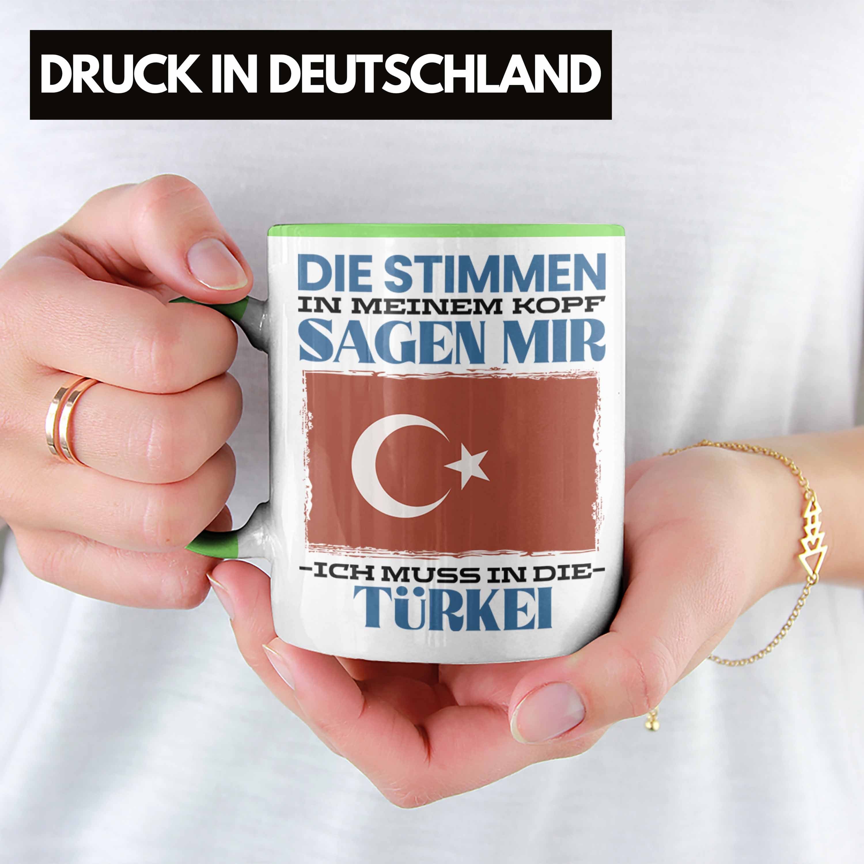 Geschenk Geschenkidee Trendation Türkei Spruch Tasse Tasse Türke Grün Heimat Urlaub