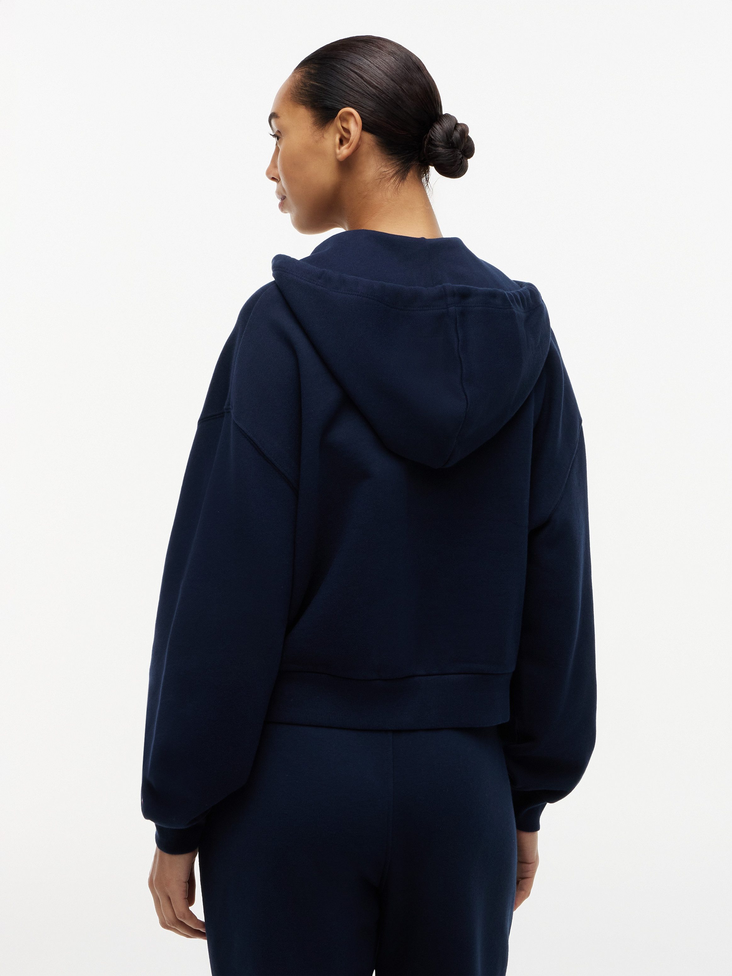 Tommy Hilfiger Kapuzensweatjacke MDRN SCRIPT ZIP TERRY HOODIE mit Print auf der Brust, Relaxed Fit