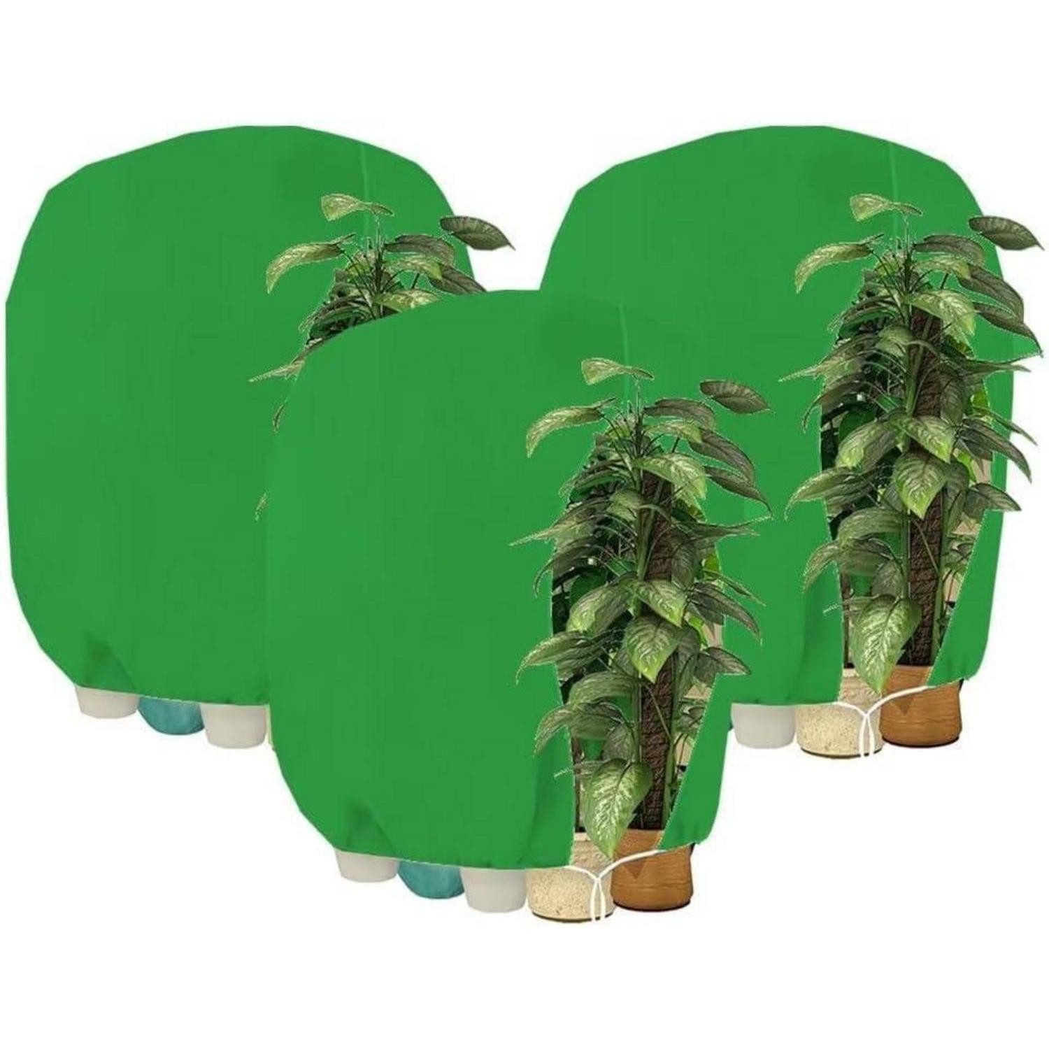 LuxusKollektion Abdeckhaube Winterschutz Pflanzenabdeckung 160x240cm Grün-3 Stück