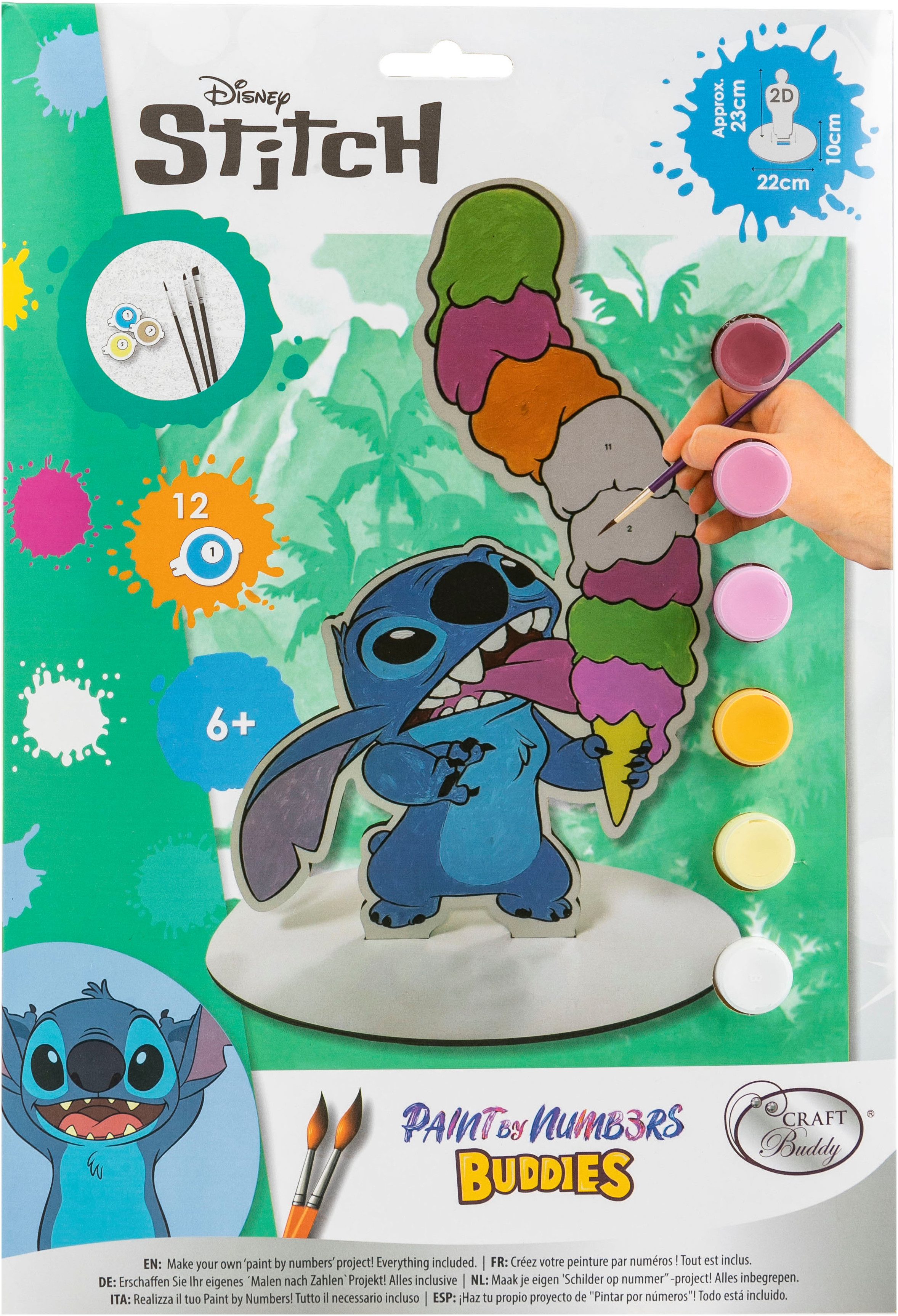 CRAFT Buddy Malen nach Zahlen Buddies, Stitch XL