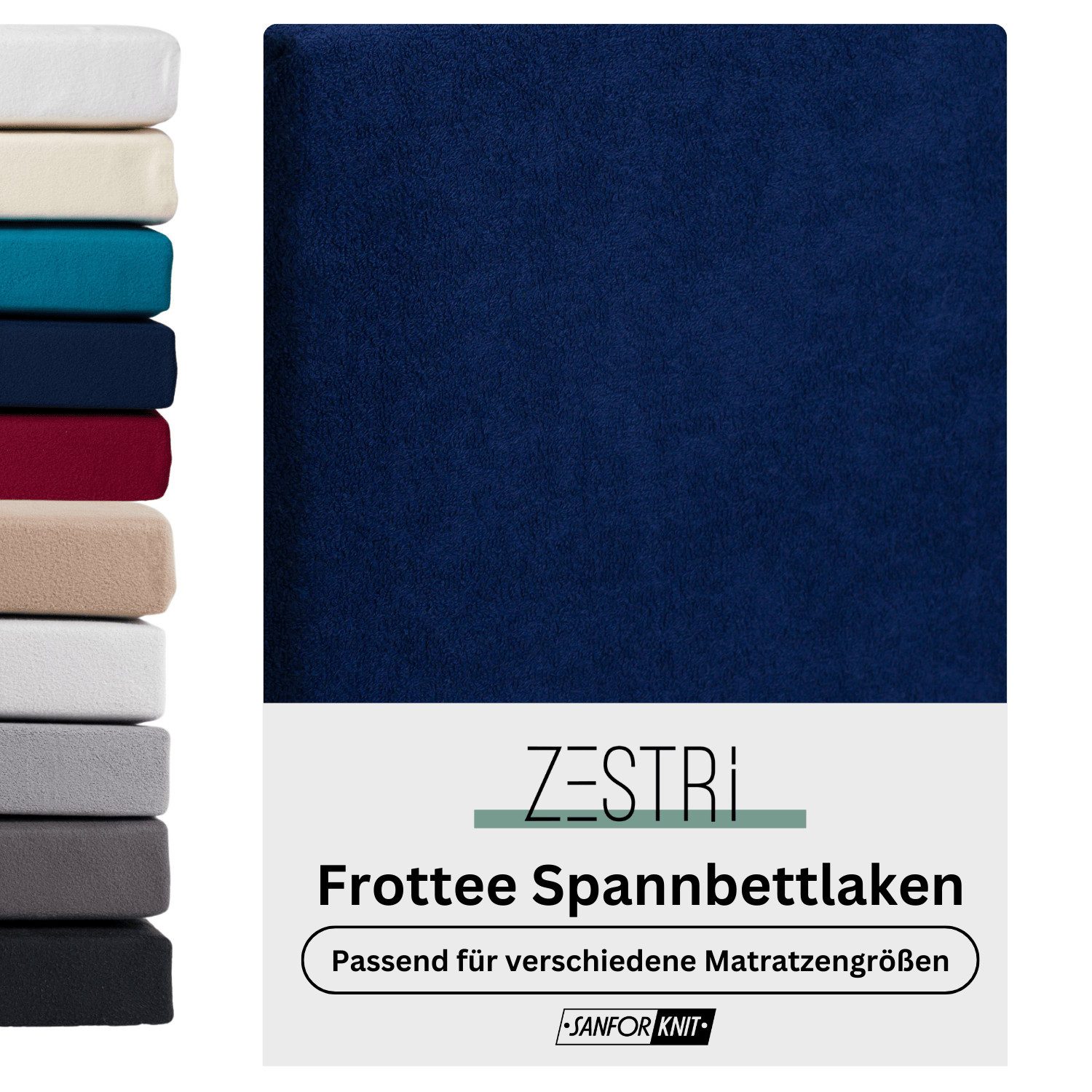 Zestri Spannbettlaken Frottee bis 40 cm Steghöhe, auch für Boxspringbett & günstig online kaufen