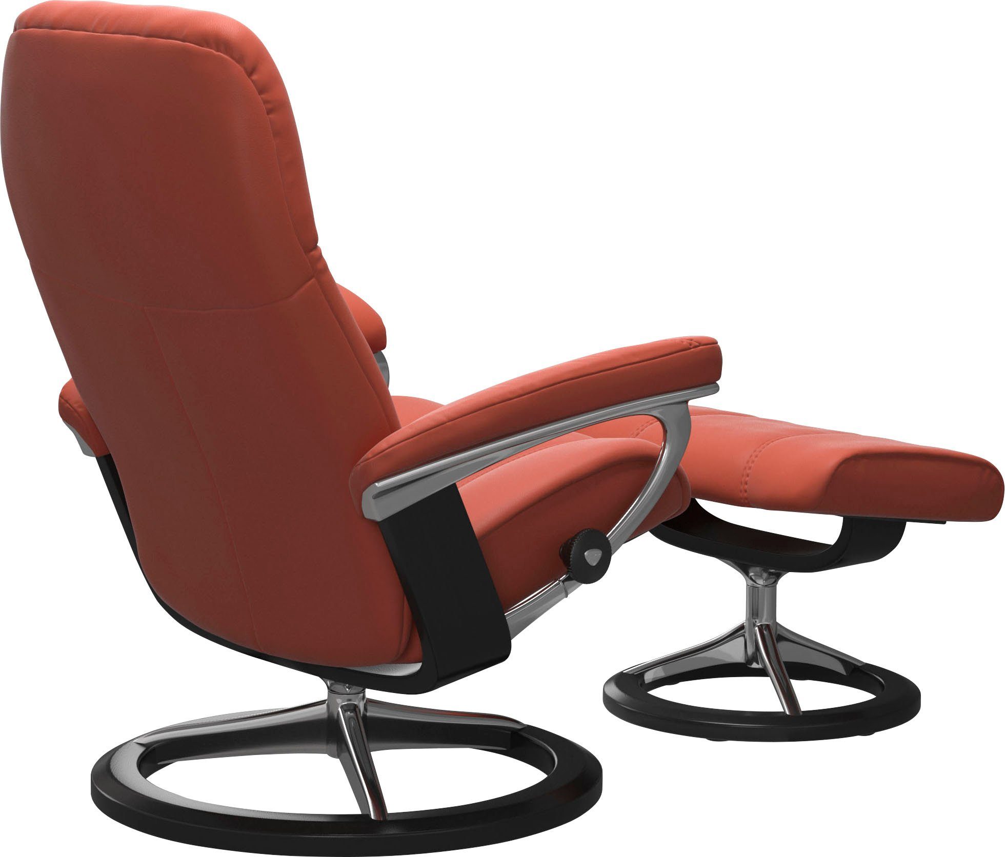 Stressless® Relaxsessel Consul (Set, Relaxsessel mit Hocker), mit Hocker, mit Signature Base, Größe S, Gestell Schwarz