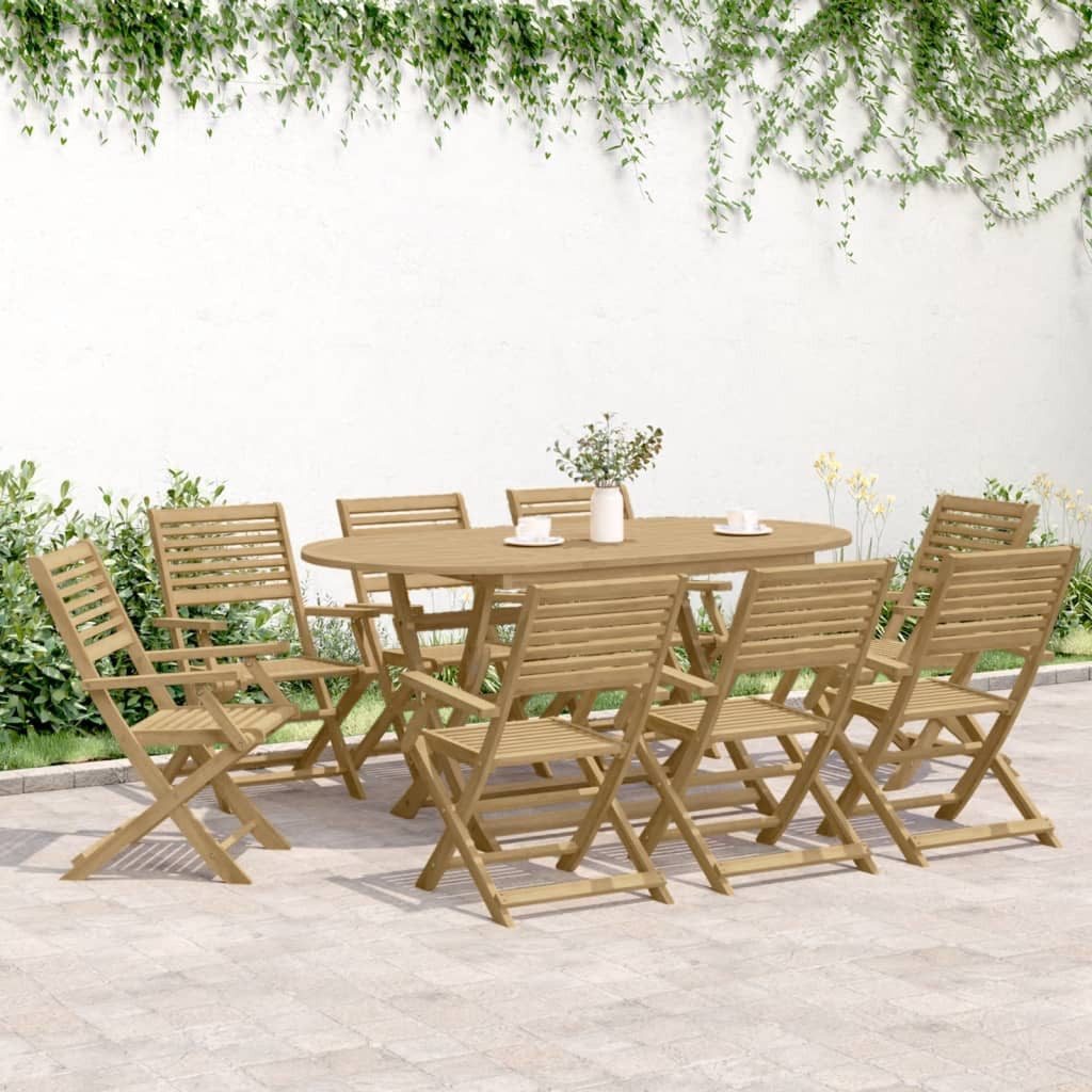 vidaXL Gartenstuhl Klappstühle, 6 Stück, 54,5 x 61,5 x 86,5 cm, Massivholz (6 St)