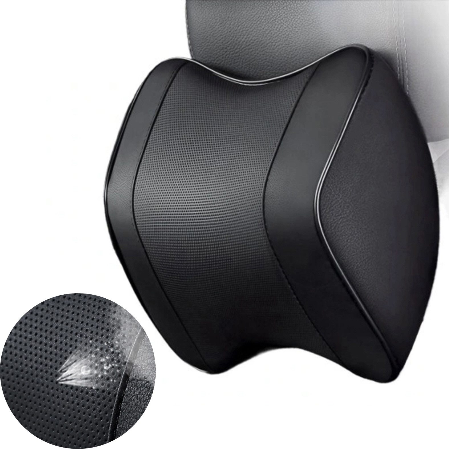 REDOM Autokopfstütze Memory Foam Auto-Nackenkissen ergonomisch Подголовникиkissen, (universelles Komfortkissen Reisekissen, 1-St., mit verstellbare Riemen und abnehmbarer Bezug), atmungsaktiver, Nackenstütze zur Entlastung der Halswirbelsäule