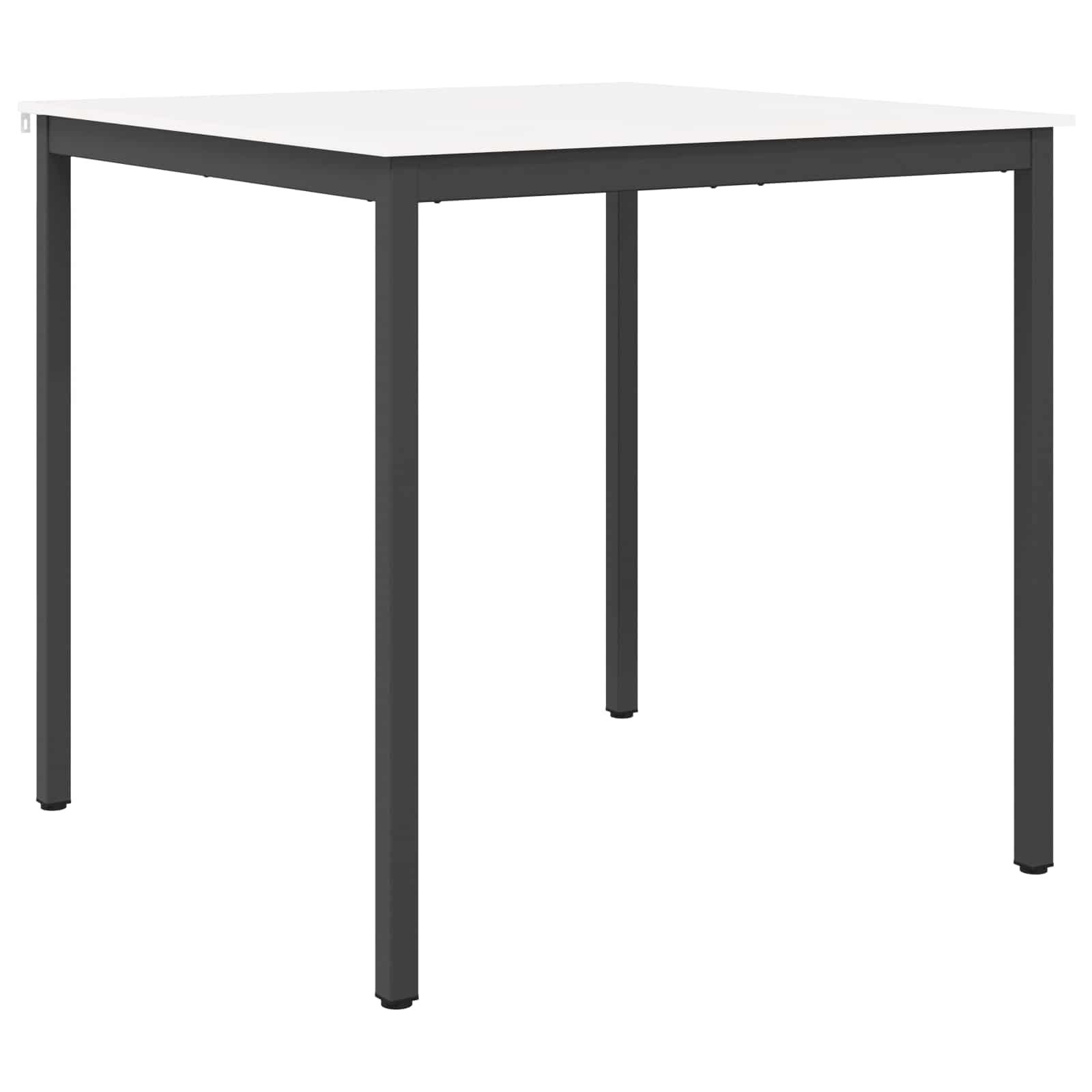vidaXL Esstisch Bartisch Weiß 110 x 110 x 105 cm Massives Kiefernholz (1-St)