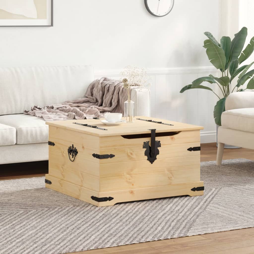 vidaXL Aufbewahrungsbox Truhe Corona 78x78x45 cm Massivholz Kiefer (1 St) günstig online kaufen