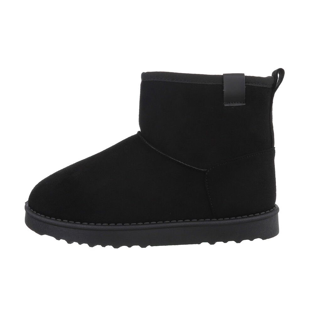 Ital-Design Damen Snowboots Freizeit Snowboots Flach Flache Stiefeletten in Schwarz