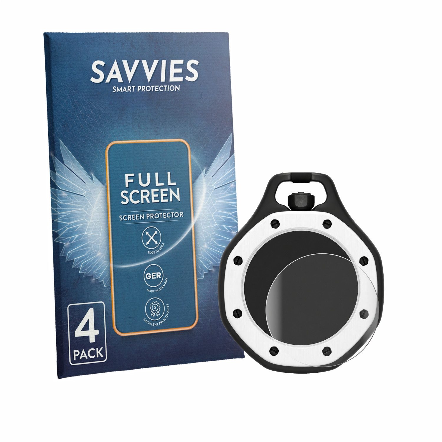 Savvies Displayschutzfolie Fullscreen Schutzfolie für Audemars Piguet x Swatch Royal Pop, 4 Stück, Displayschutz Folie Fullcover Klar Transparent