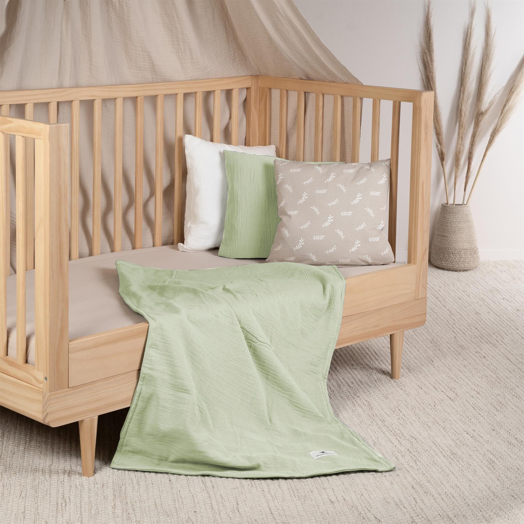 Babydecke lime Kuscheldecke Musselin 70x100, Julius Zöllner, Kuscheldecke Musselin 70x100