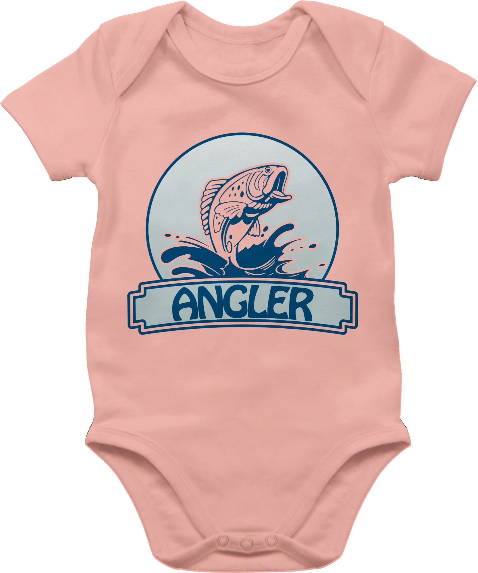 Shirtracer Shirtbody Angler Button Sport & Bewegung Baby 3 Babyrosa