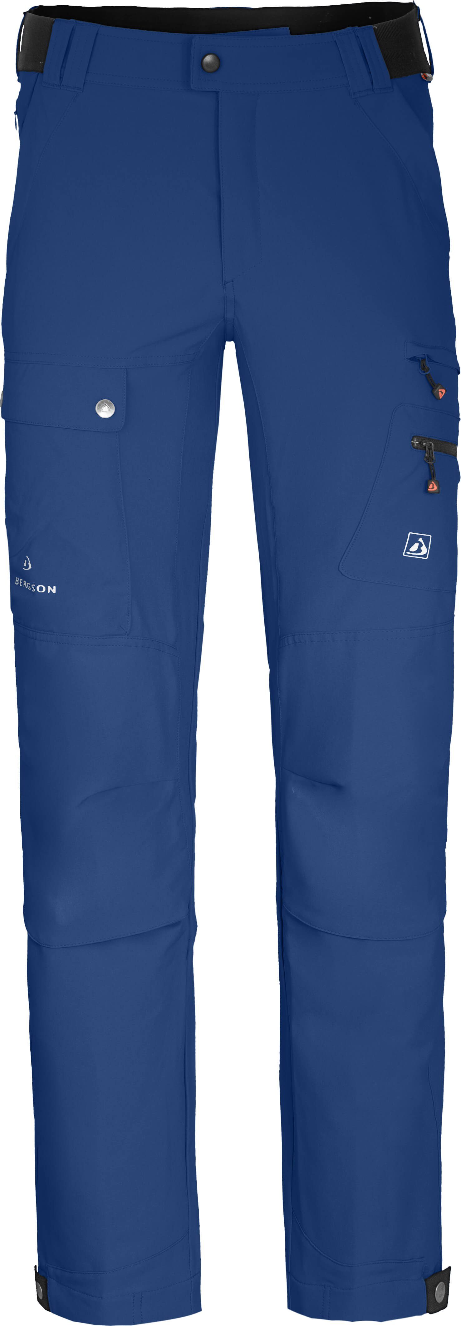 Bergson Outdoorhose FROSLEV COMFORT Herren Wanderhose, recycelt, elastisch, 7 Taschen, Normalgrößen, blau
