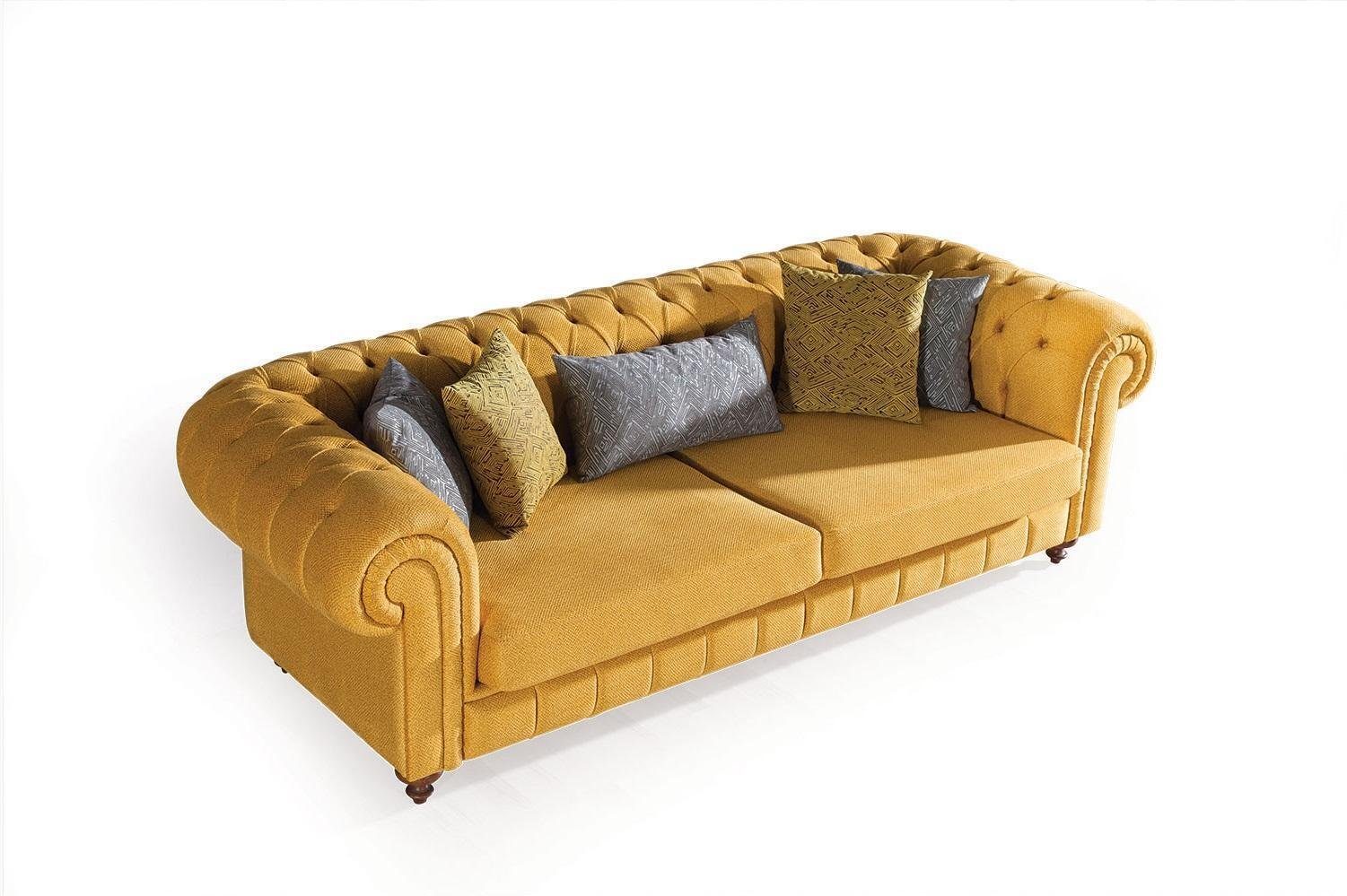 JVmoebel Chesterfield-Sofa, Sofas Design Möbel Sitzer Chesterfield 3