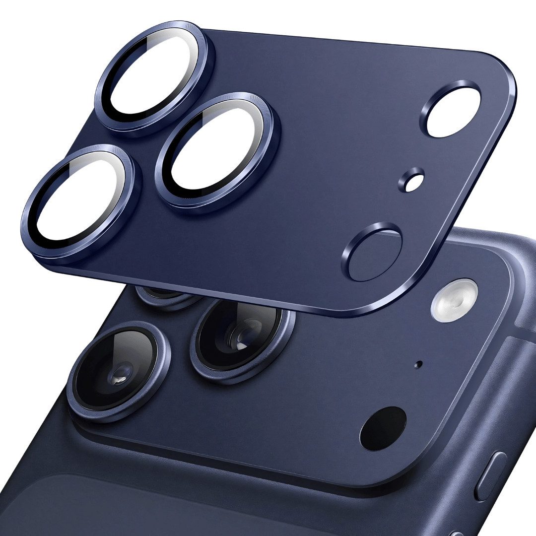 SmartUP Kameraschutzglas für iPhone 17 Pro Max Titan Metall Kameraglas Panzerglas Panzerfolie für iPhone 17 Pro Max, Titan Kameraglas