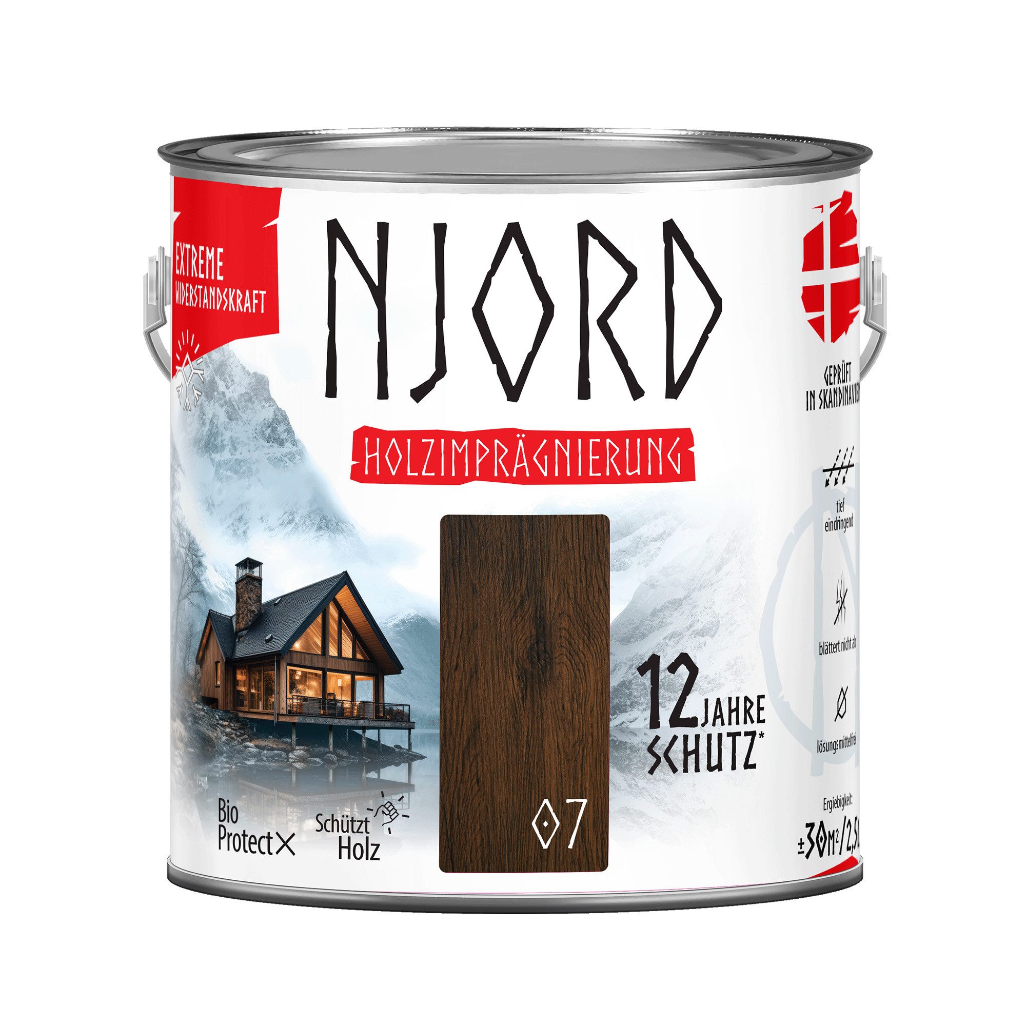 NJORD Holzgrundierung NJORD Extreme Holzimpragnierung (07) Polare Lärche - 2,5L