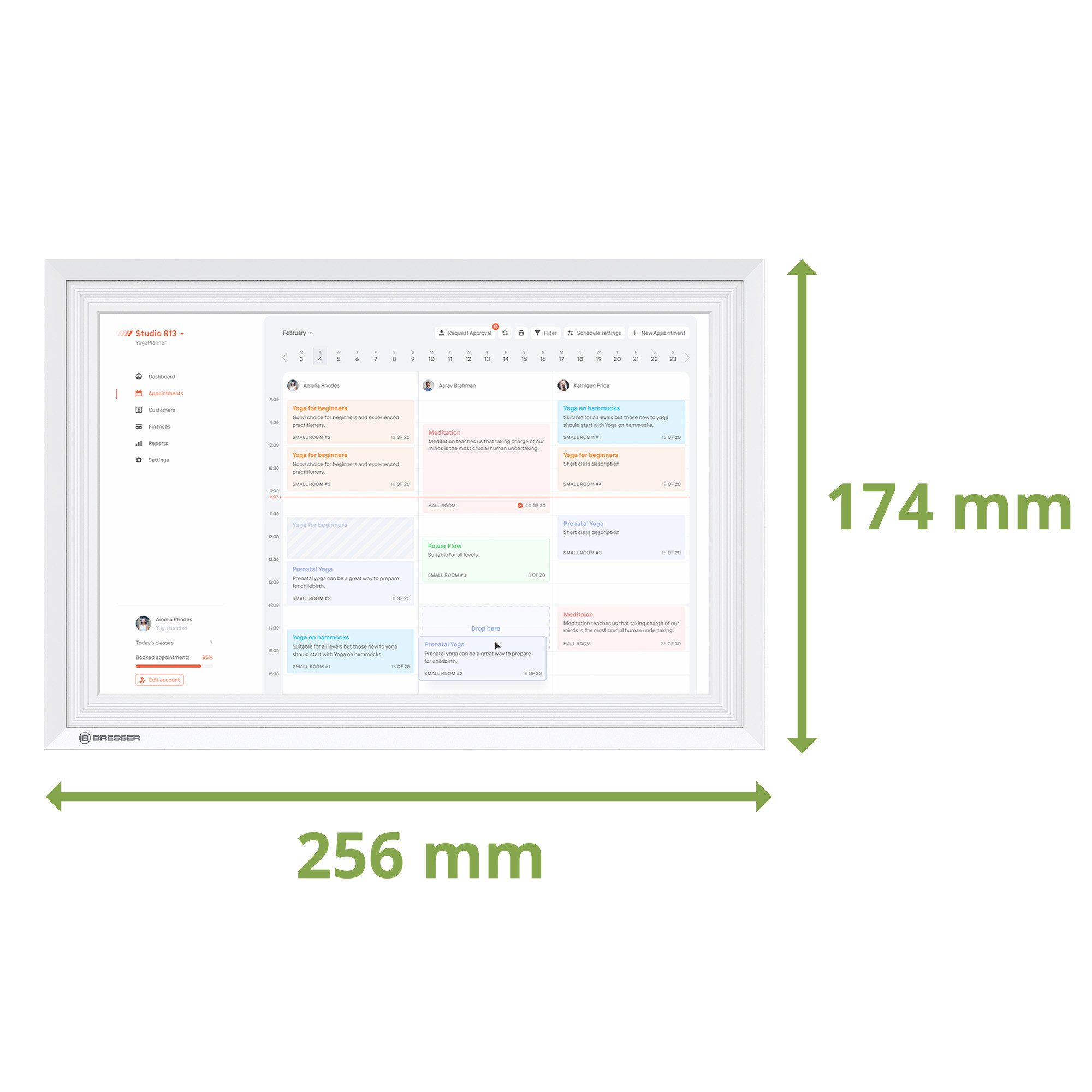 BRESSER BRESSER Digitaler Kalender MeteoPix Touch 10.1 Digitaler Bilderrahmen – Bild 4 von 5