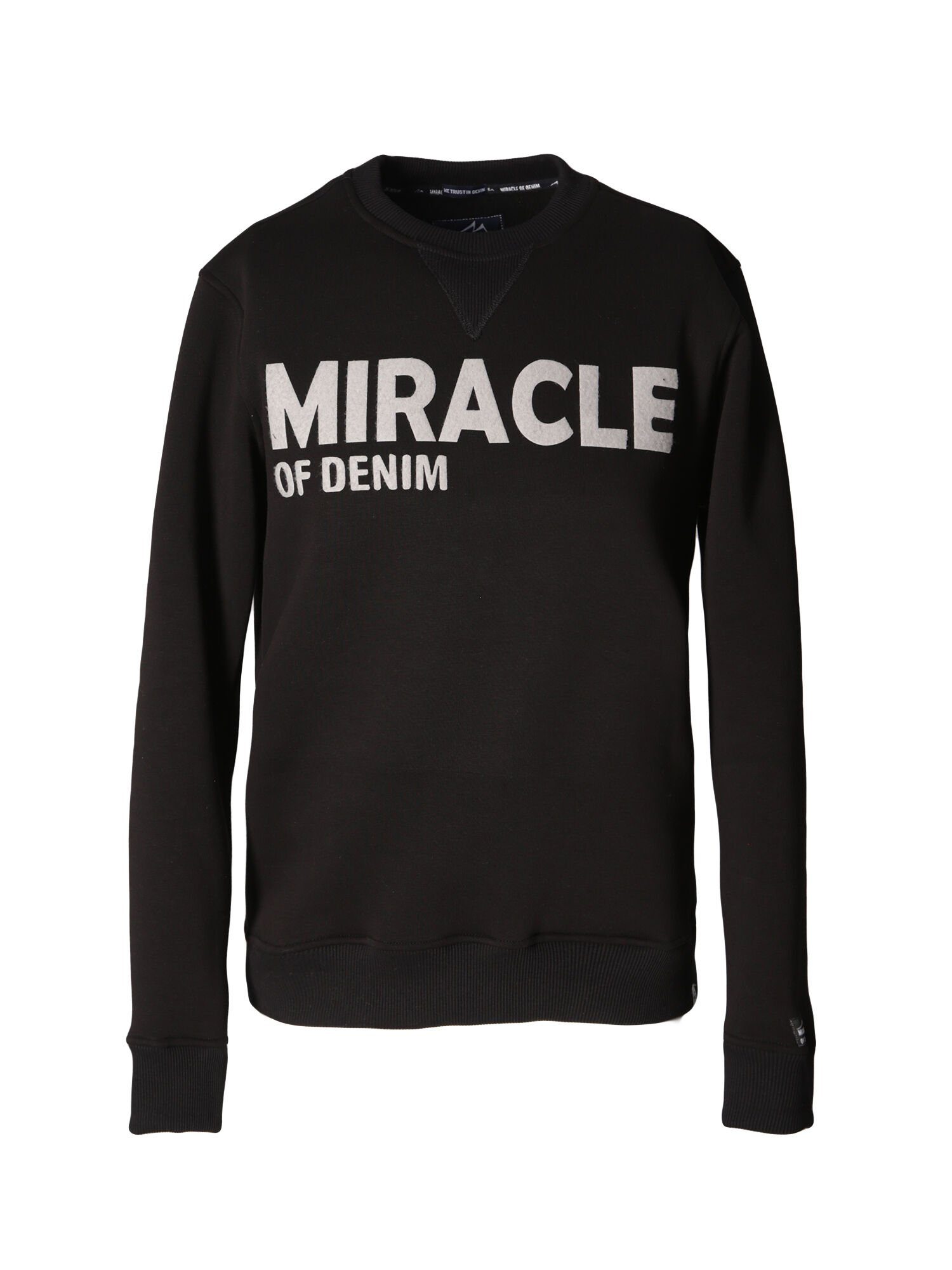 Denim Sweatshirt Flock-Print Black mit Miracle of
