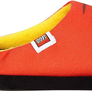 LEGO® LEGO Ninjago Kinder Hausschuhe Pantoffeln Puschen Orange Ninja Jungen + Mädchen Schuhe Gr. 24 25 26 27 28 29 30 31 Hausschuh