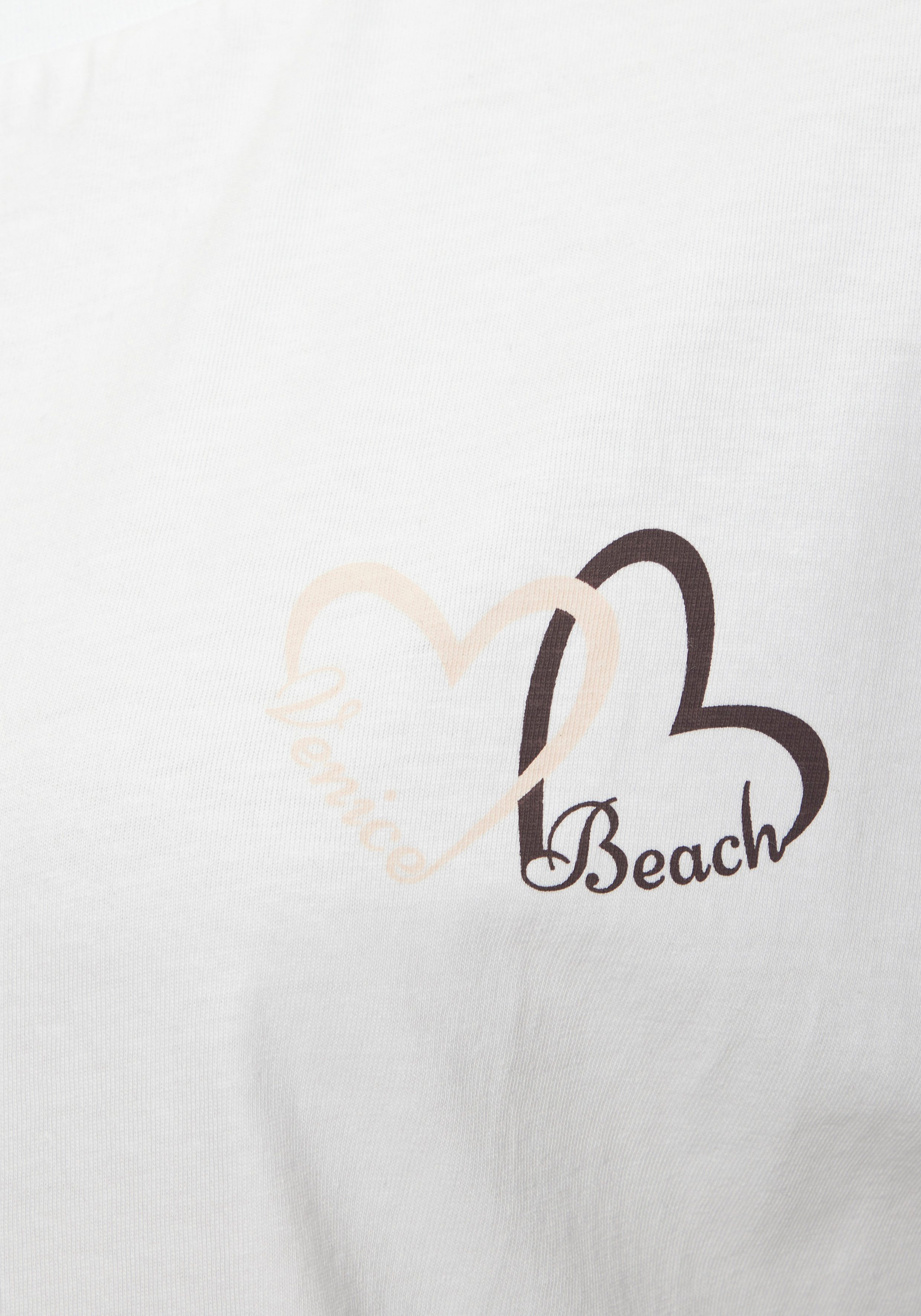 Venice Beach Kurzarmshirt mit dezentem Herzdruck und Ärmelaufschlag Rundhalsshirt mit Frontprint, T-Shirt aus Baumwolle, lockere Passform – Bild 4 von 5