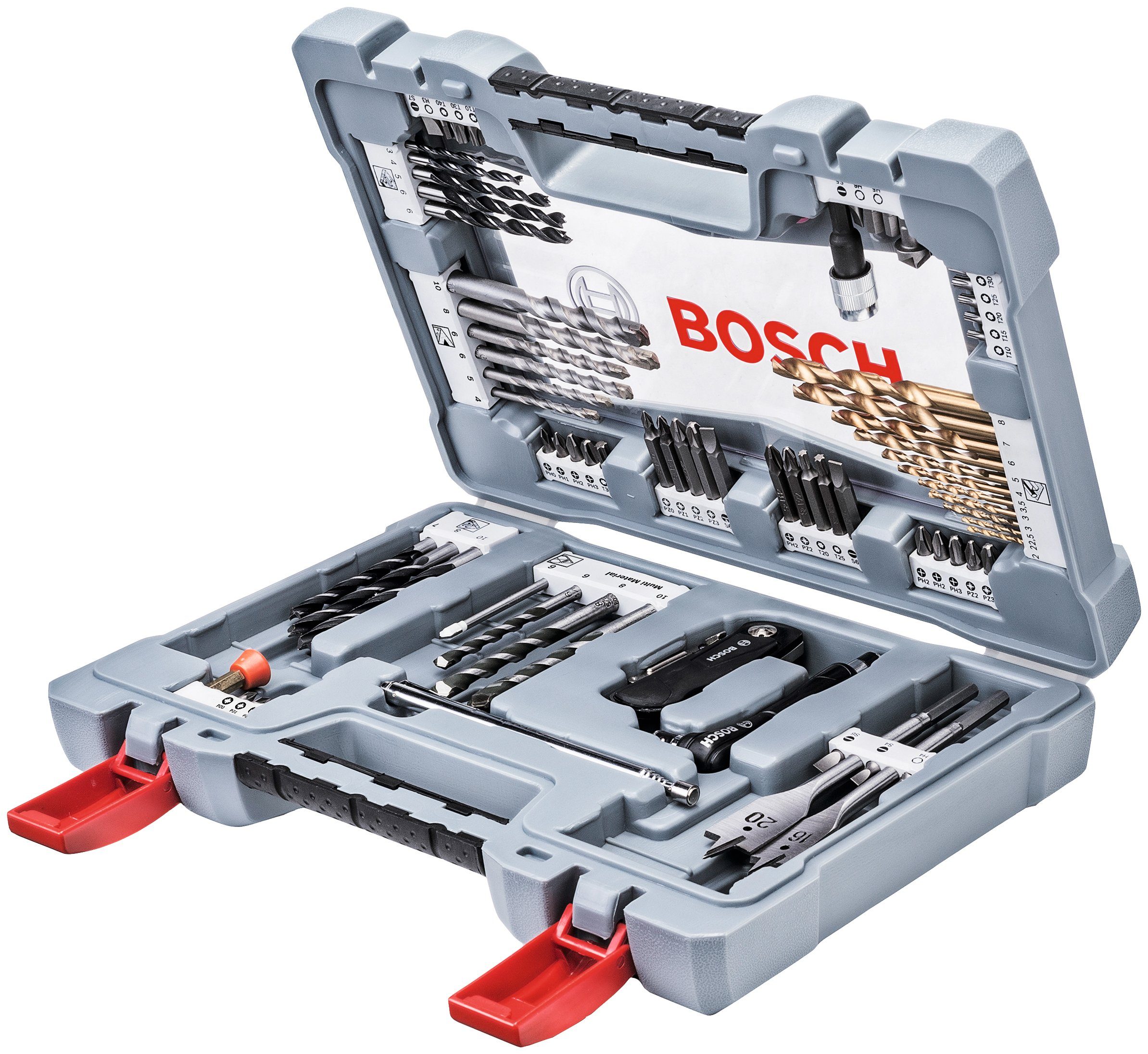 Bosch Professional Werkzeugset Premium X-Line, und Bohrer- 76-tlg., Schrauber