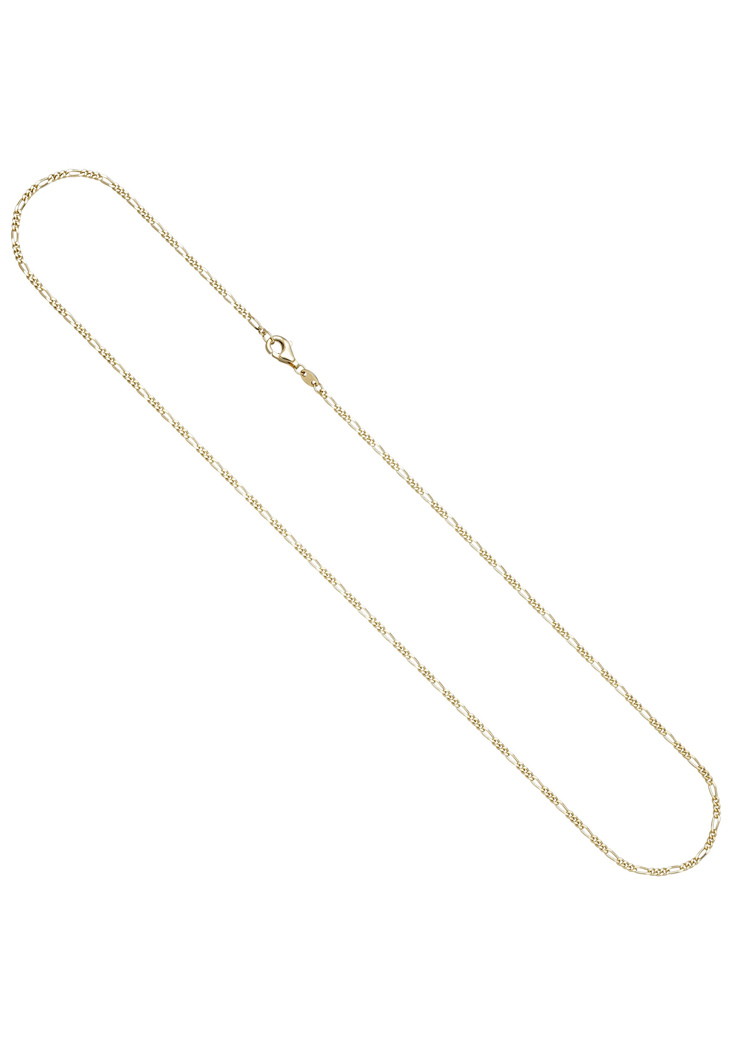 JOBO Goldkette, Figarokette 585 Gold dia...