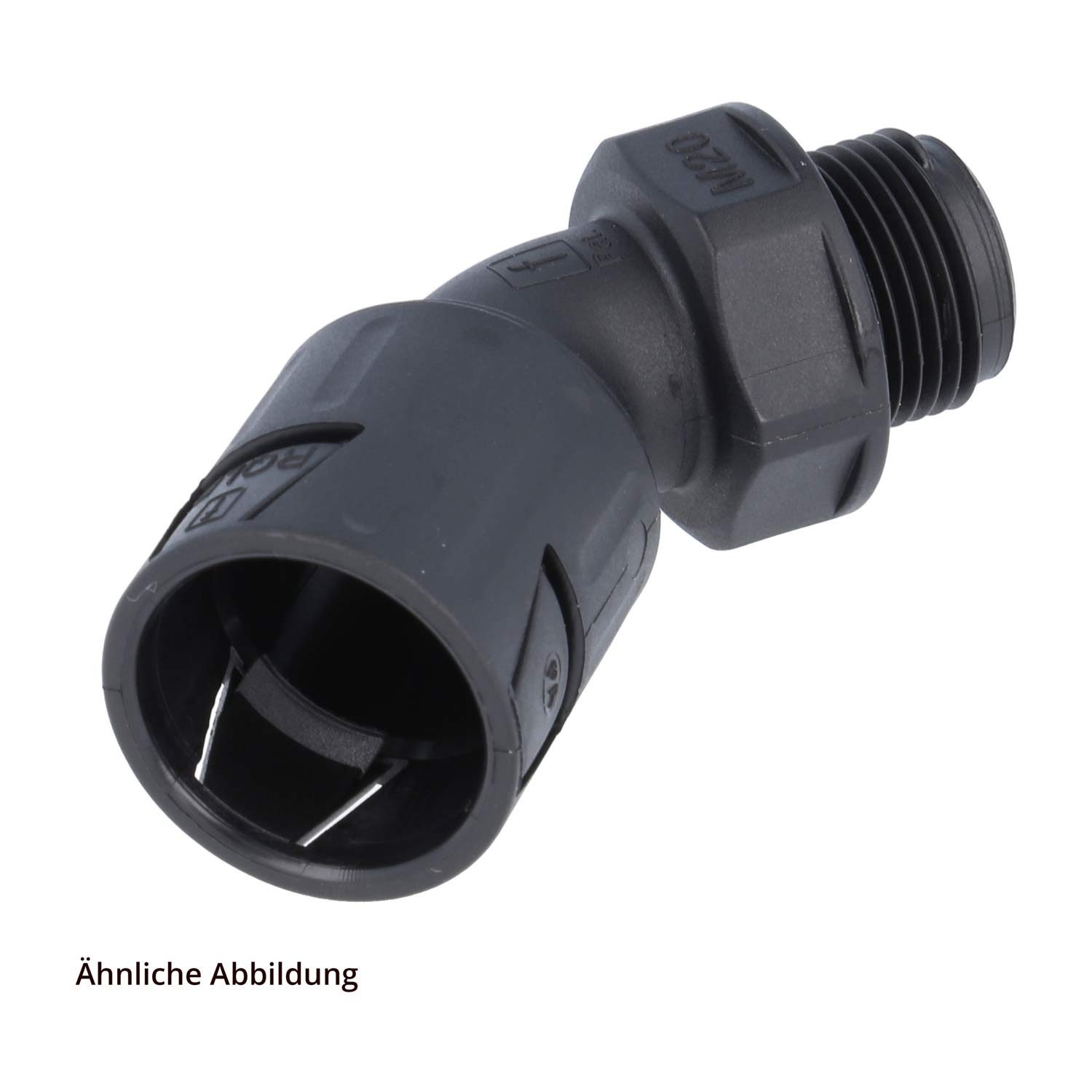 Flexa Schlauchverschraubung Titel:RQLB1 45-M Schnellverschraubung 45 Grad Bogen Gewinde M32x1,5 f