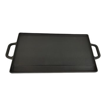 sesua Grillplatte Grillplatte Wendeplatte Gusseisen 50x23,5x1,5cm Grill Backofen Herd (1-St)