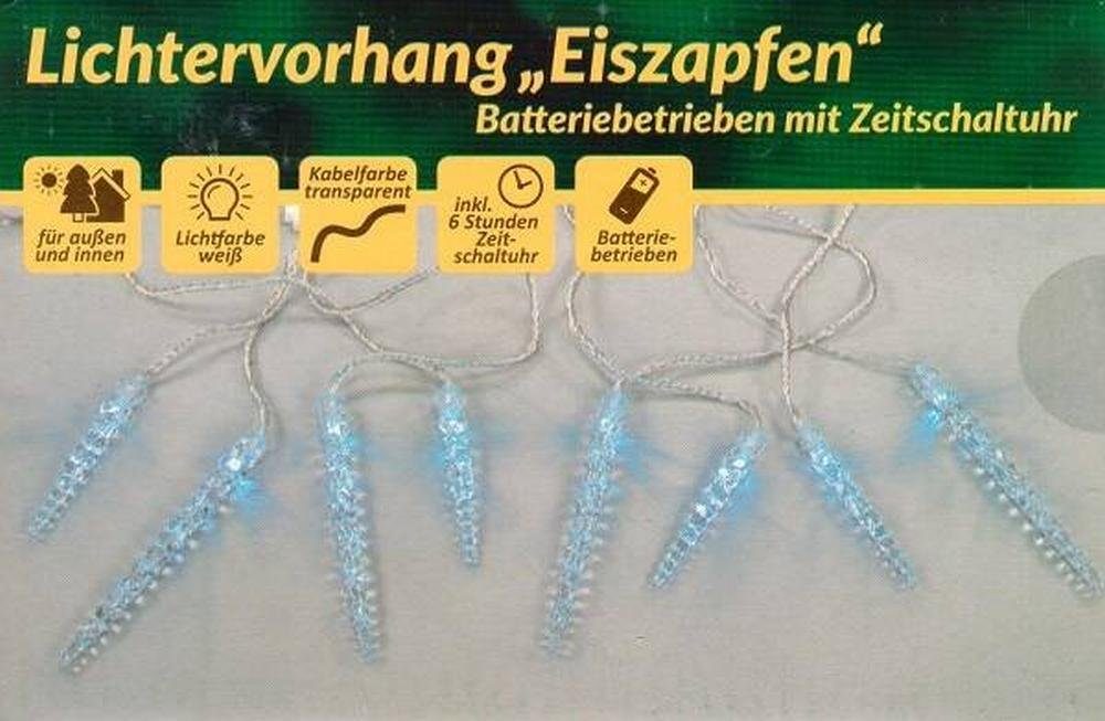 Nipach LED-Lichtervorhang XA11136 Lichtervorhang Eiszapfen 8er kw Batterie günstig online kaufen