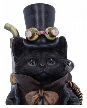 Horror-Shop Dekofigur Schwarze Steampunk Katzen Figur 19,5cm