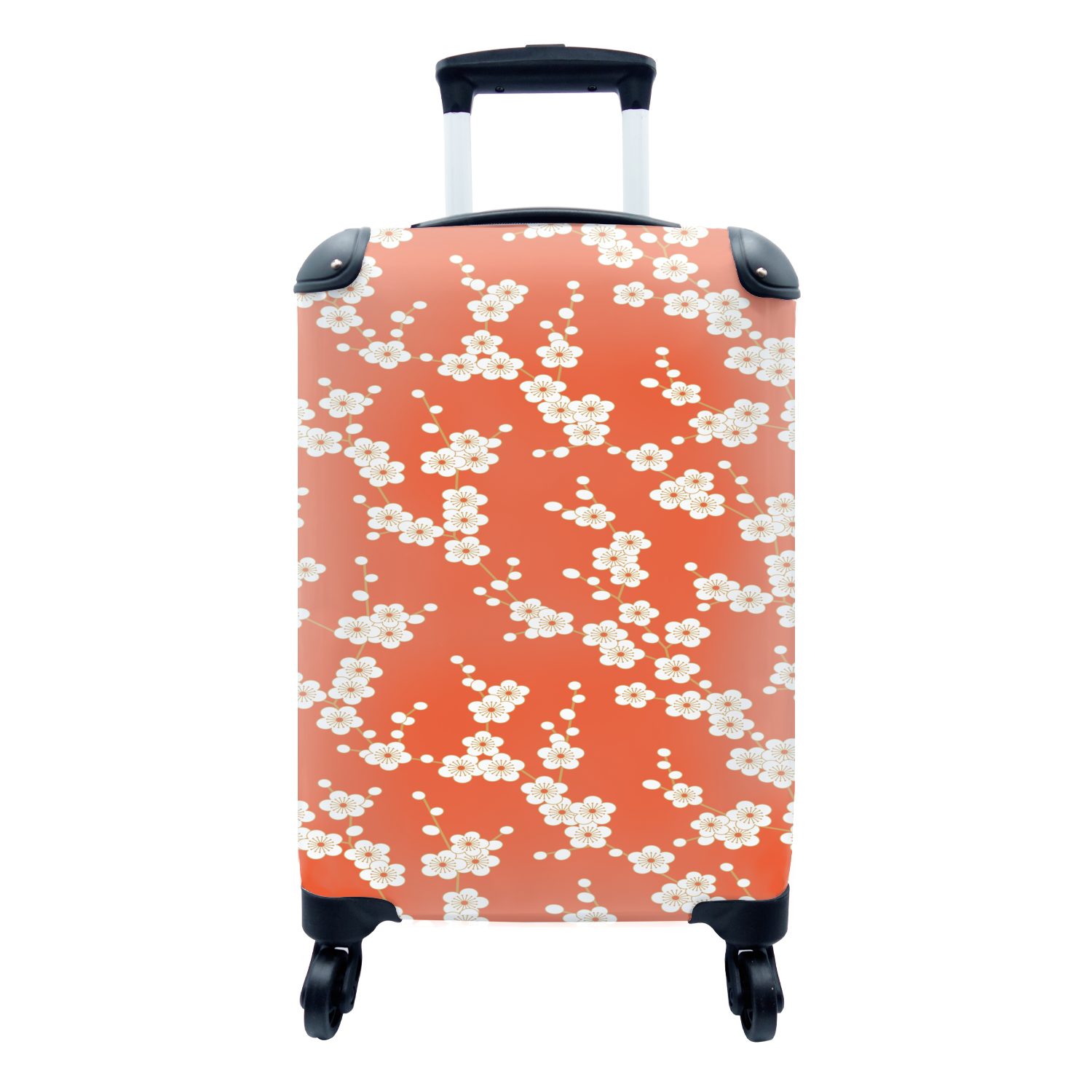 MuchoWow Handgepäckkoffer Sakura - Blumen - Reisekoffer - Reisetasche Trolley, Rollen, Muster rollen, mit Ferien, 4 Japan, Handgepäck für