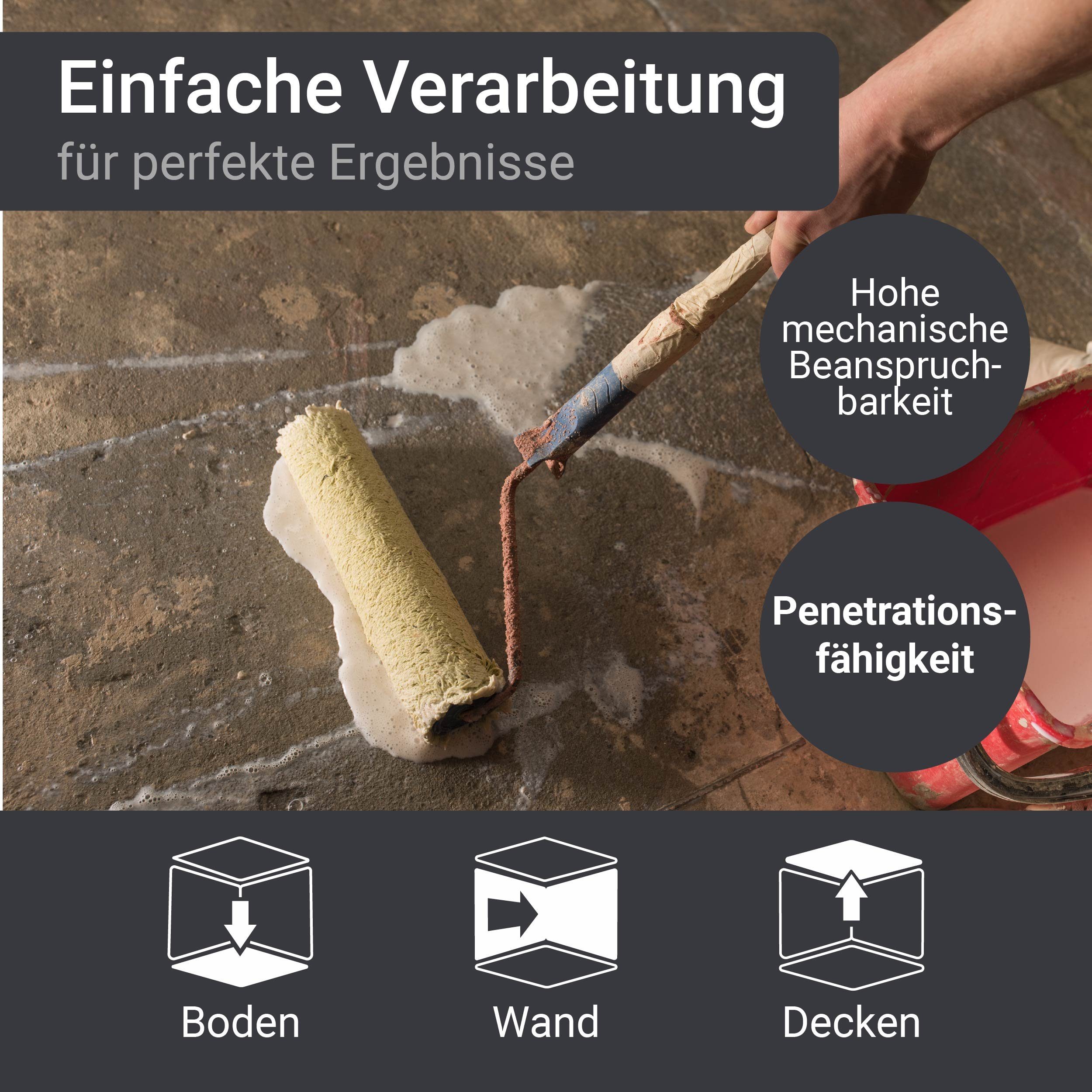 WO-WE Universalgrundierung 1K Grundierung für Epoxidharz Bodenfarbe W703, 1-10kg, Hohe Ergiebigkeit